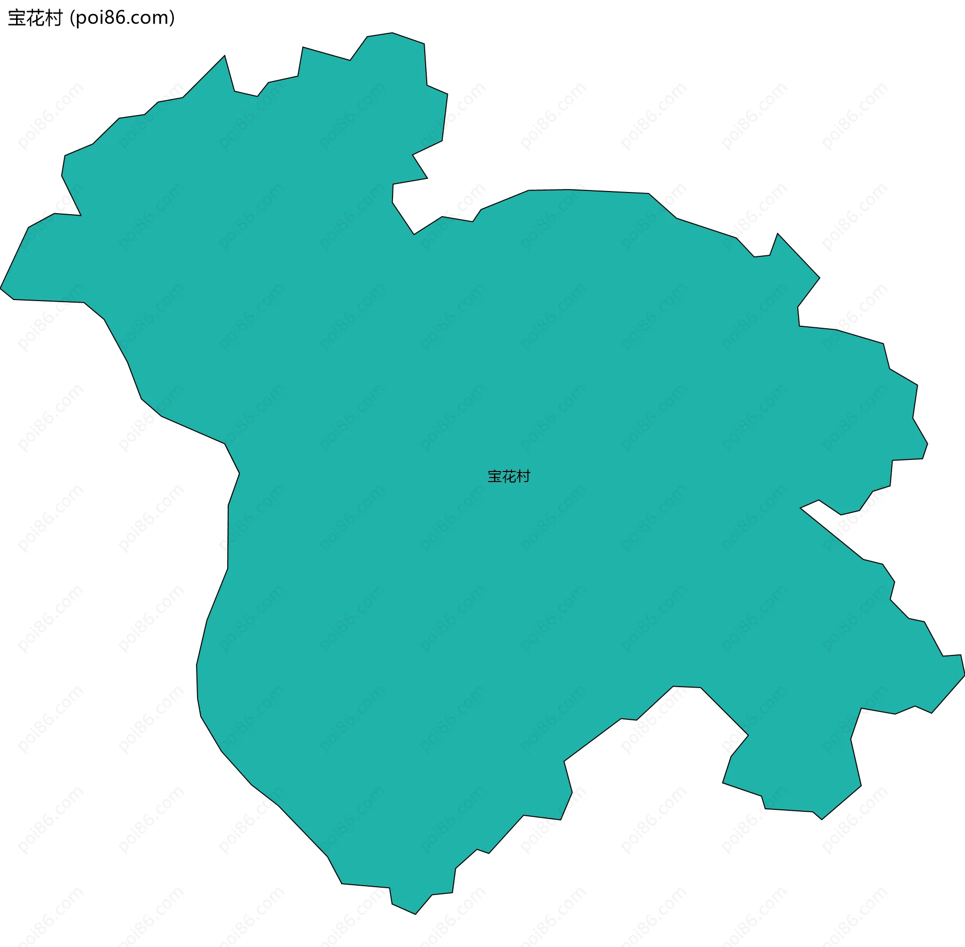 宝花村边界地图