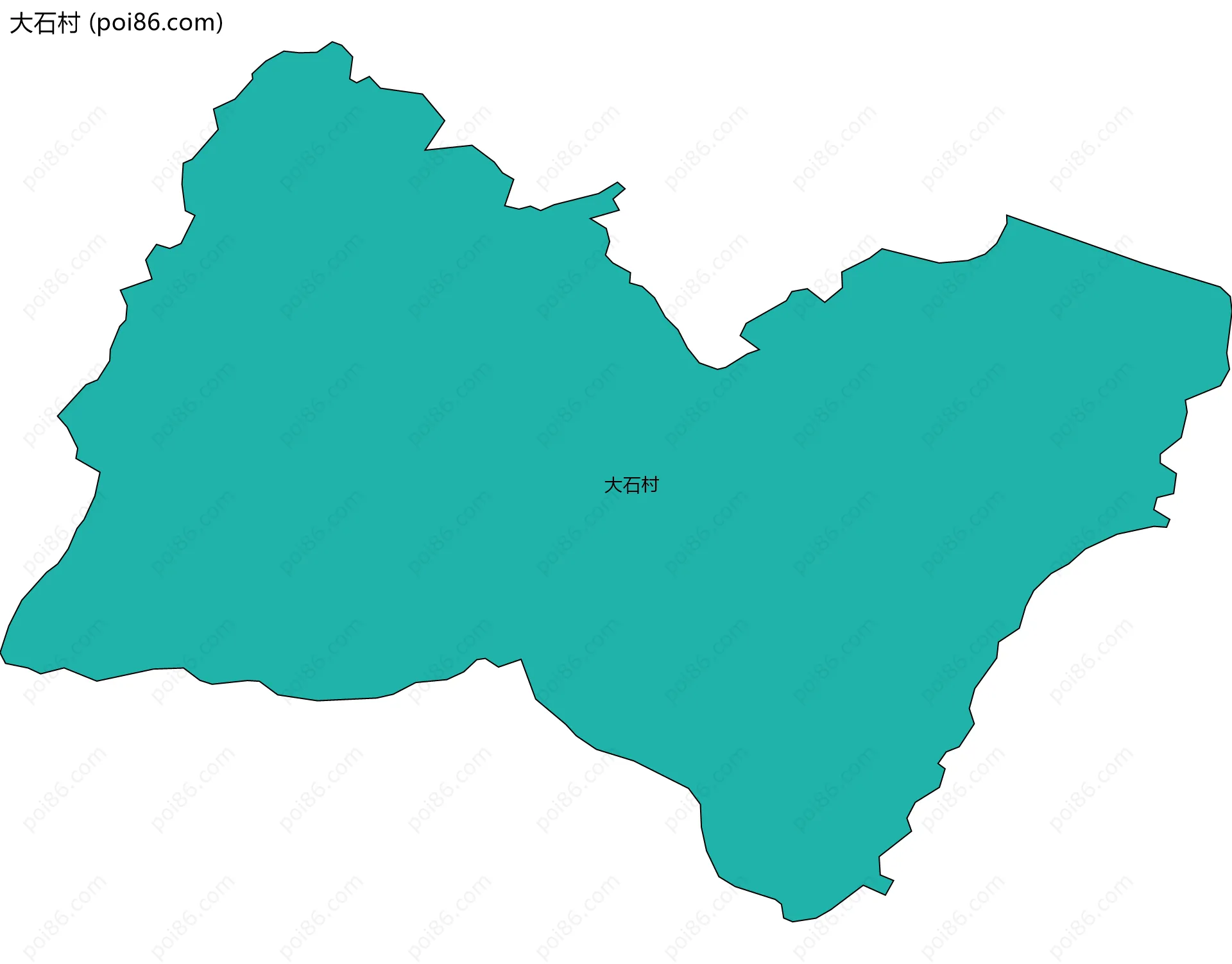 大石村边界地图