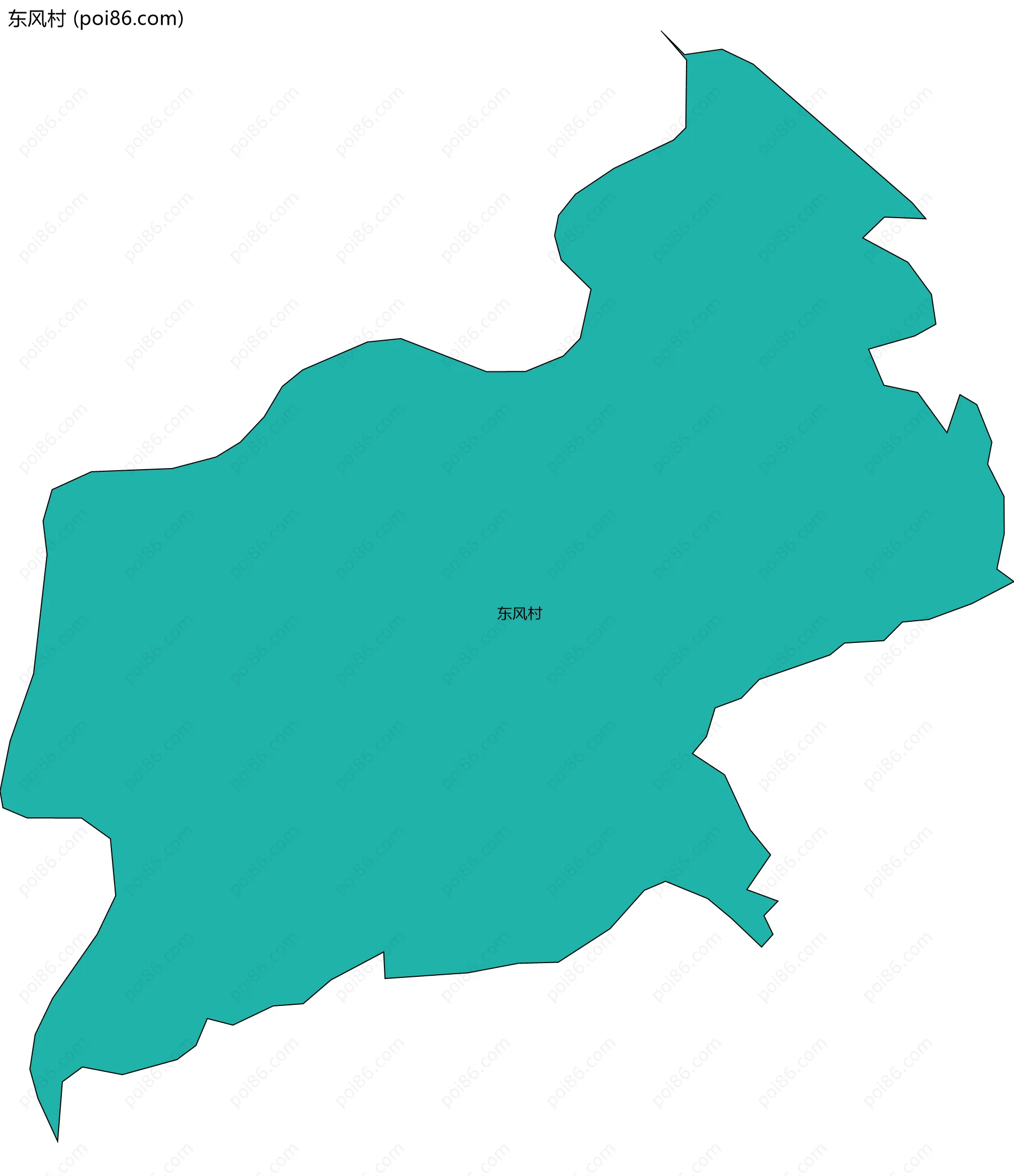 东风村边界地图