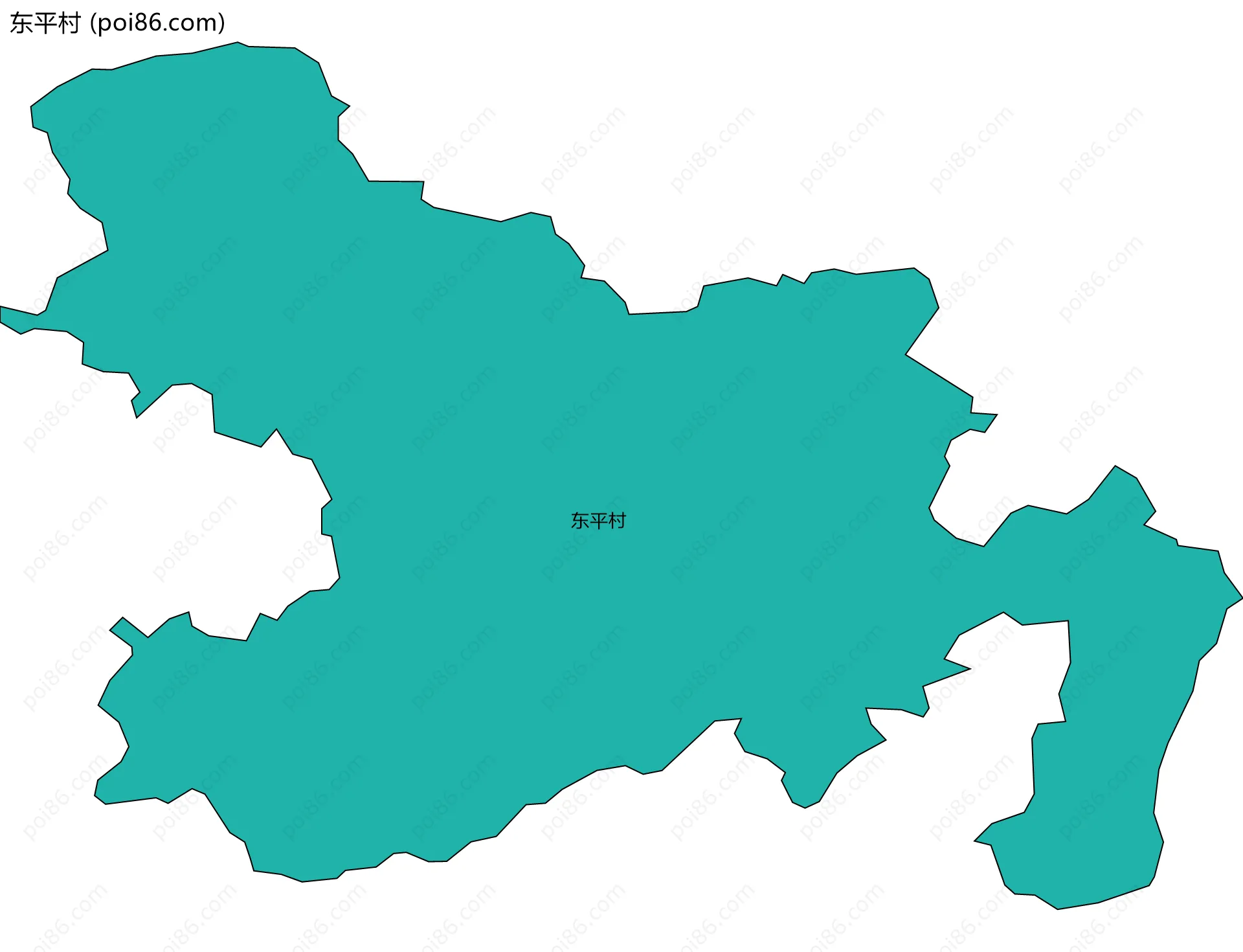 东平村边界地图