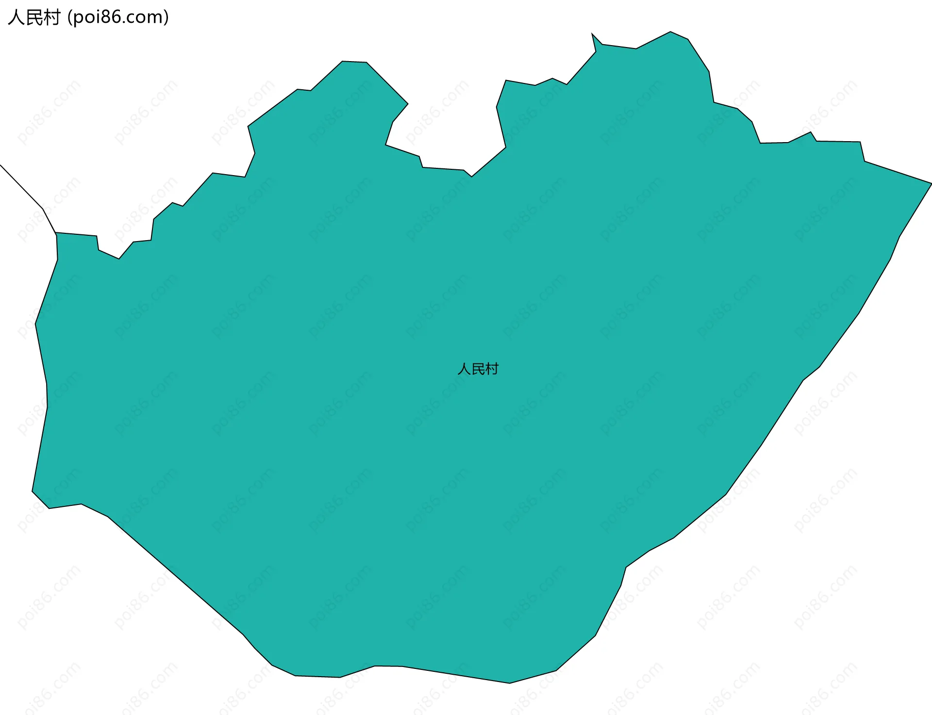 人民村边界地图