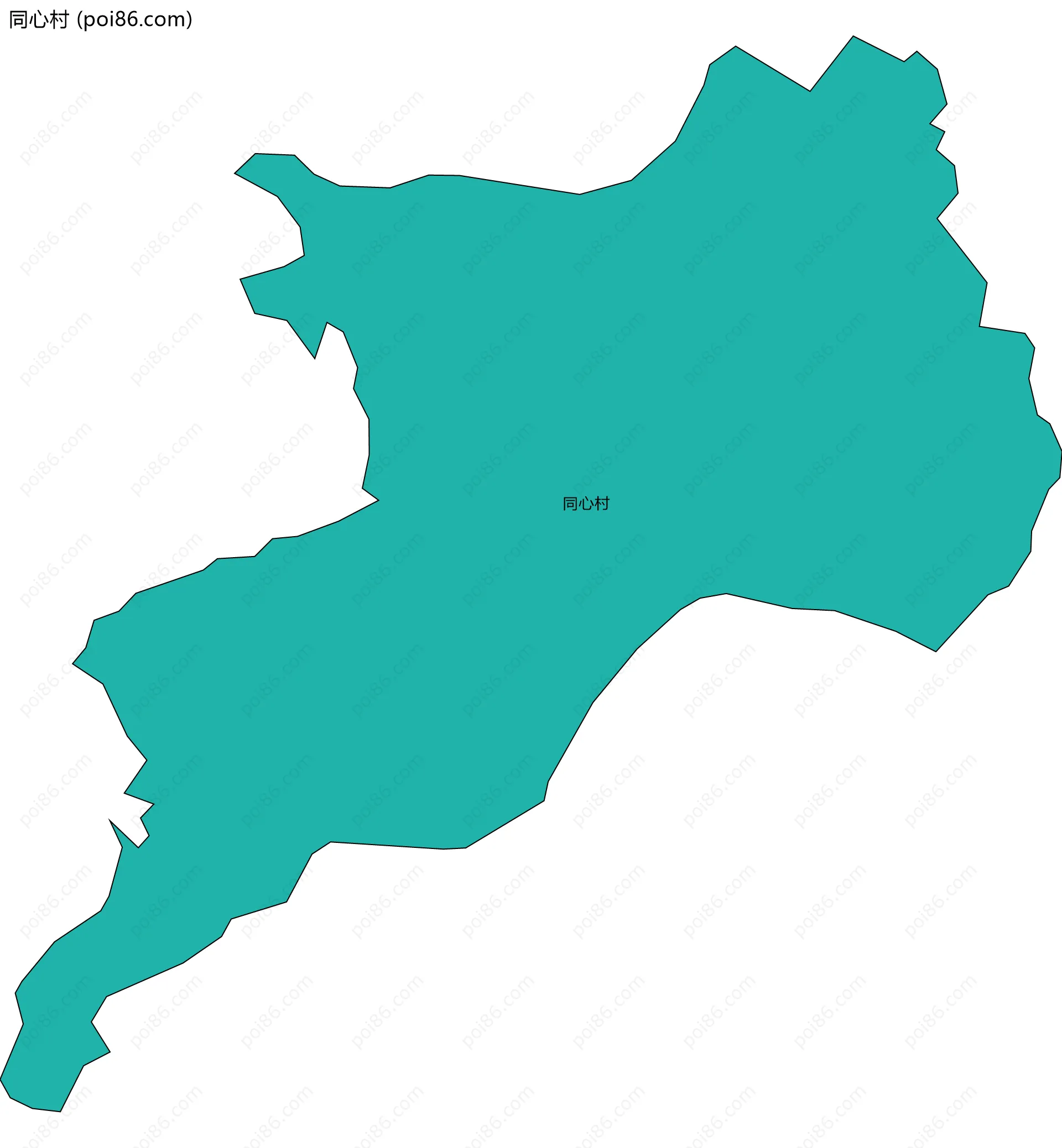 同心村边界地图