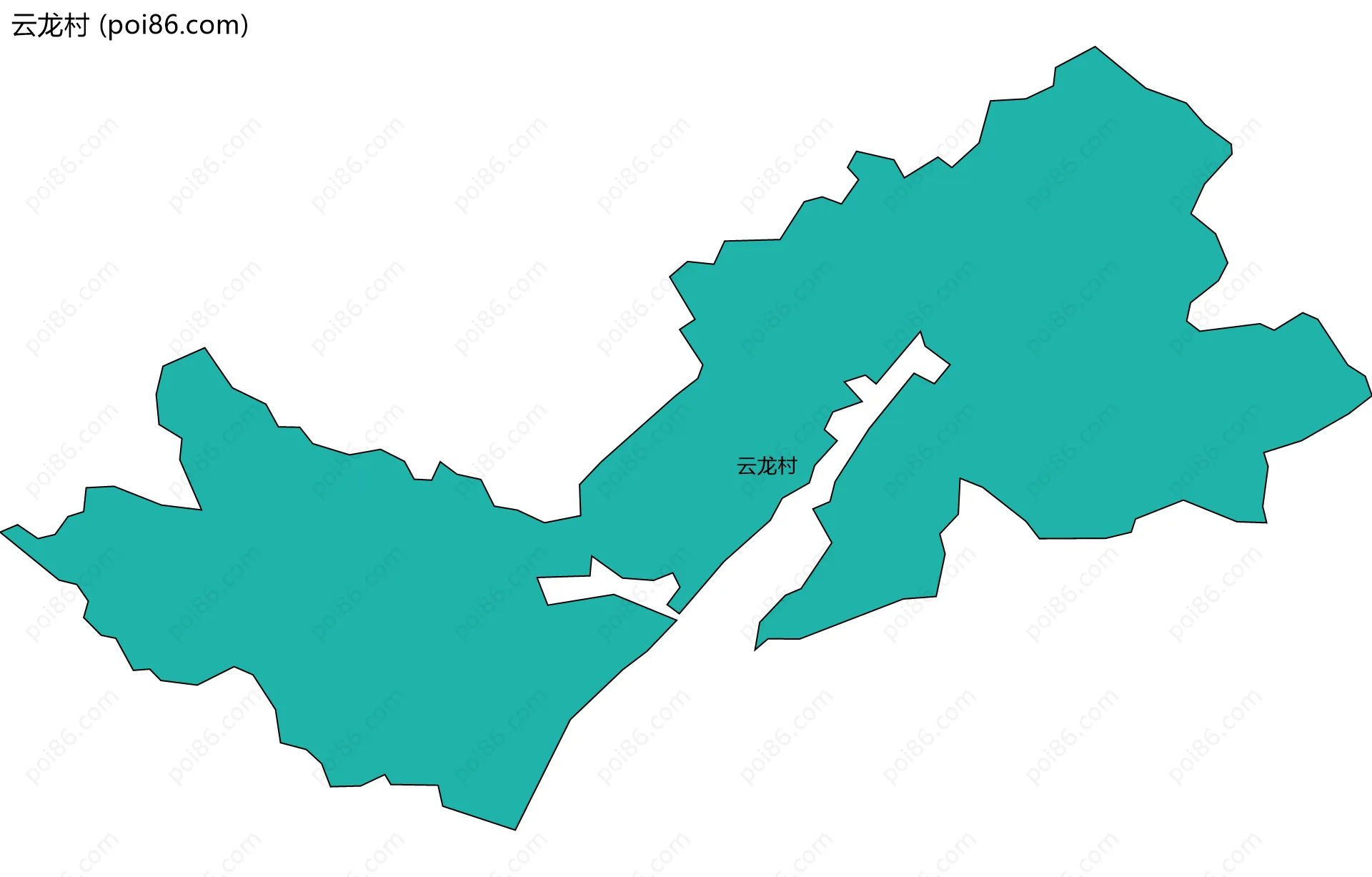 云龙村边界地图