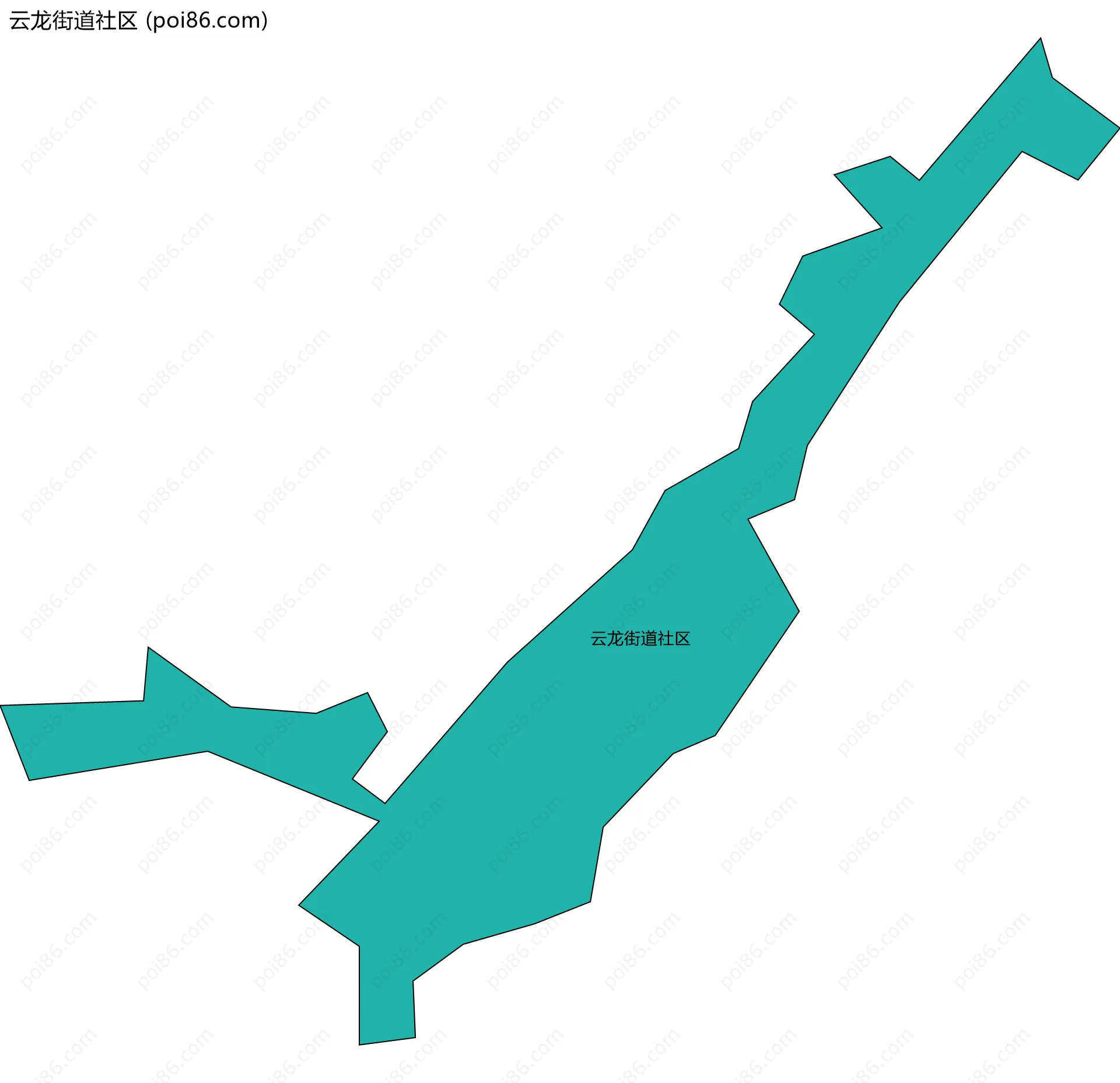 云龙街道社区边界地图