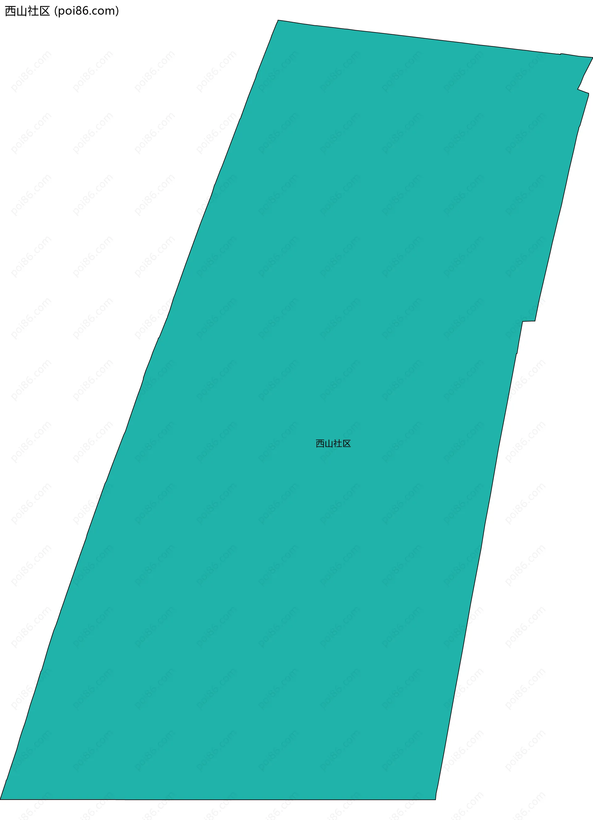 西山社区边界地图