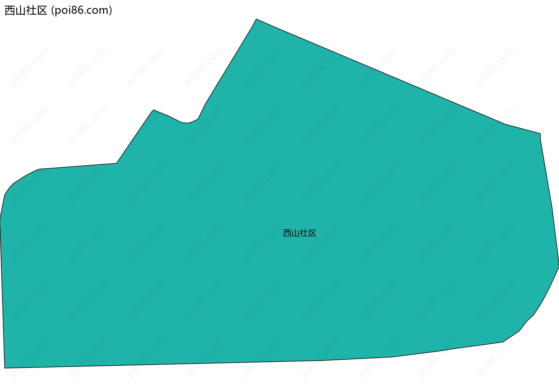 西山社区边界地图