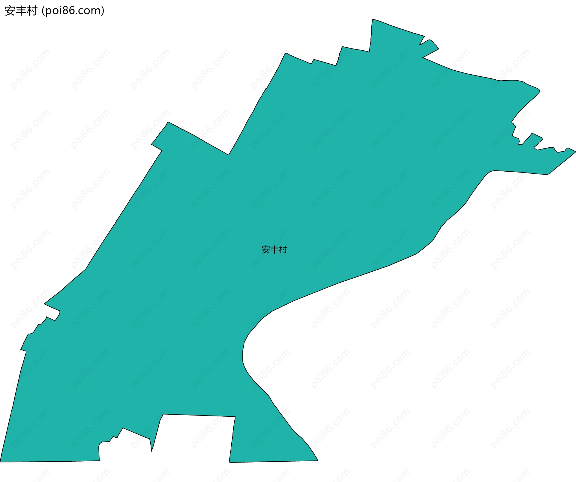 安丰村边界地图