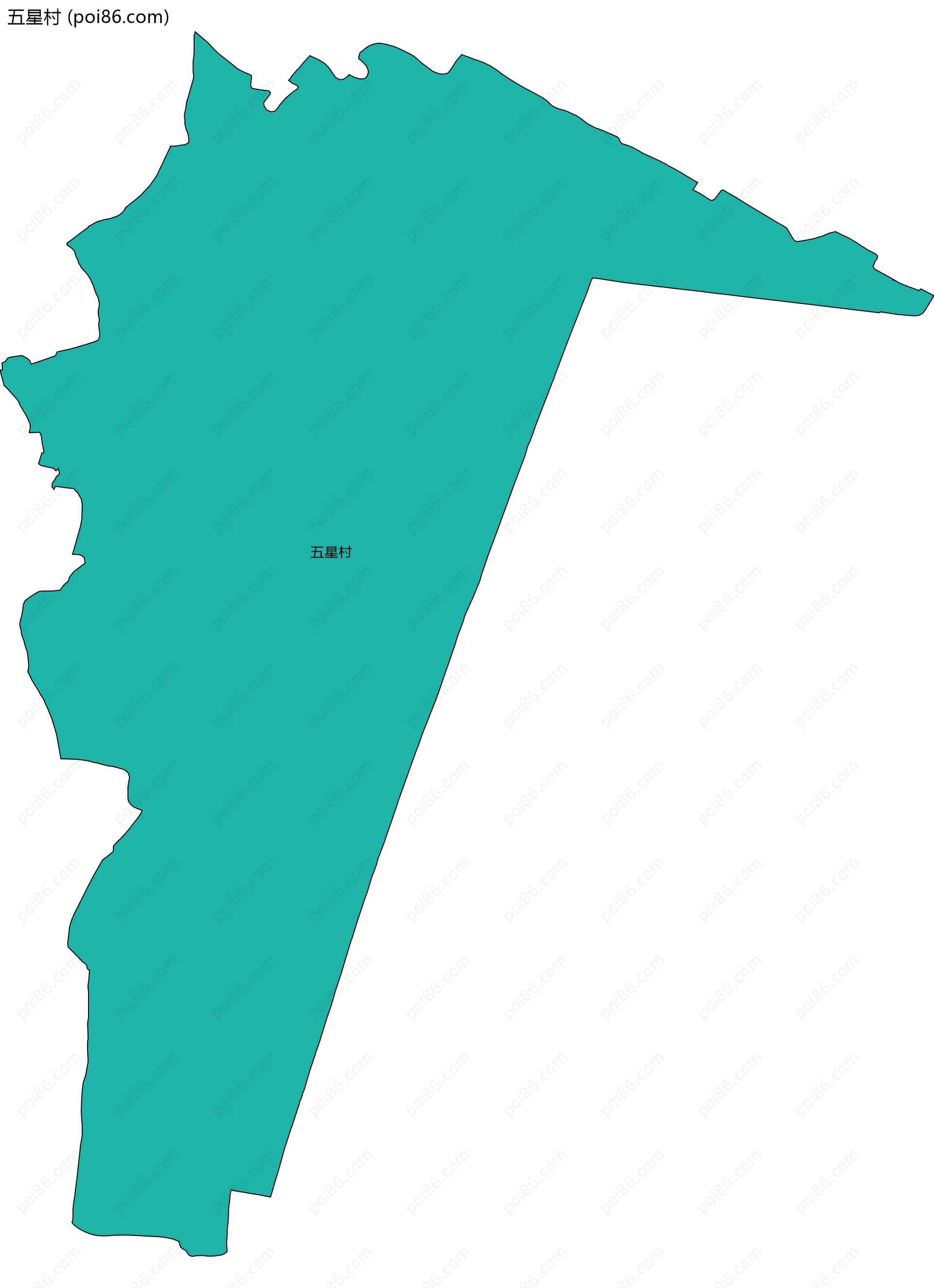 五星村边界地图