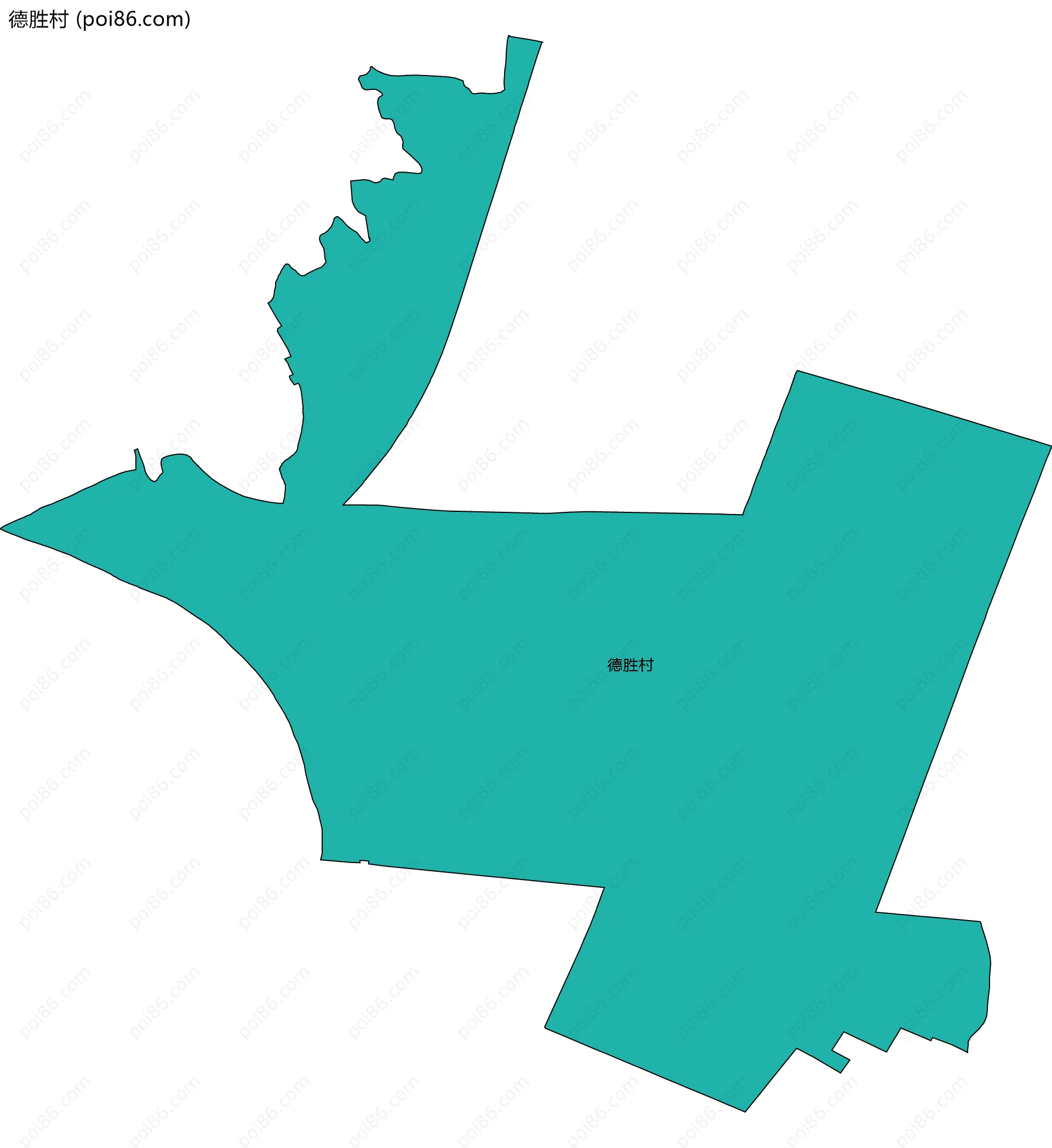 德胜村边界地图