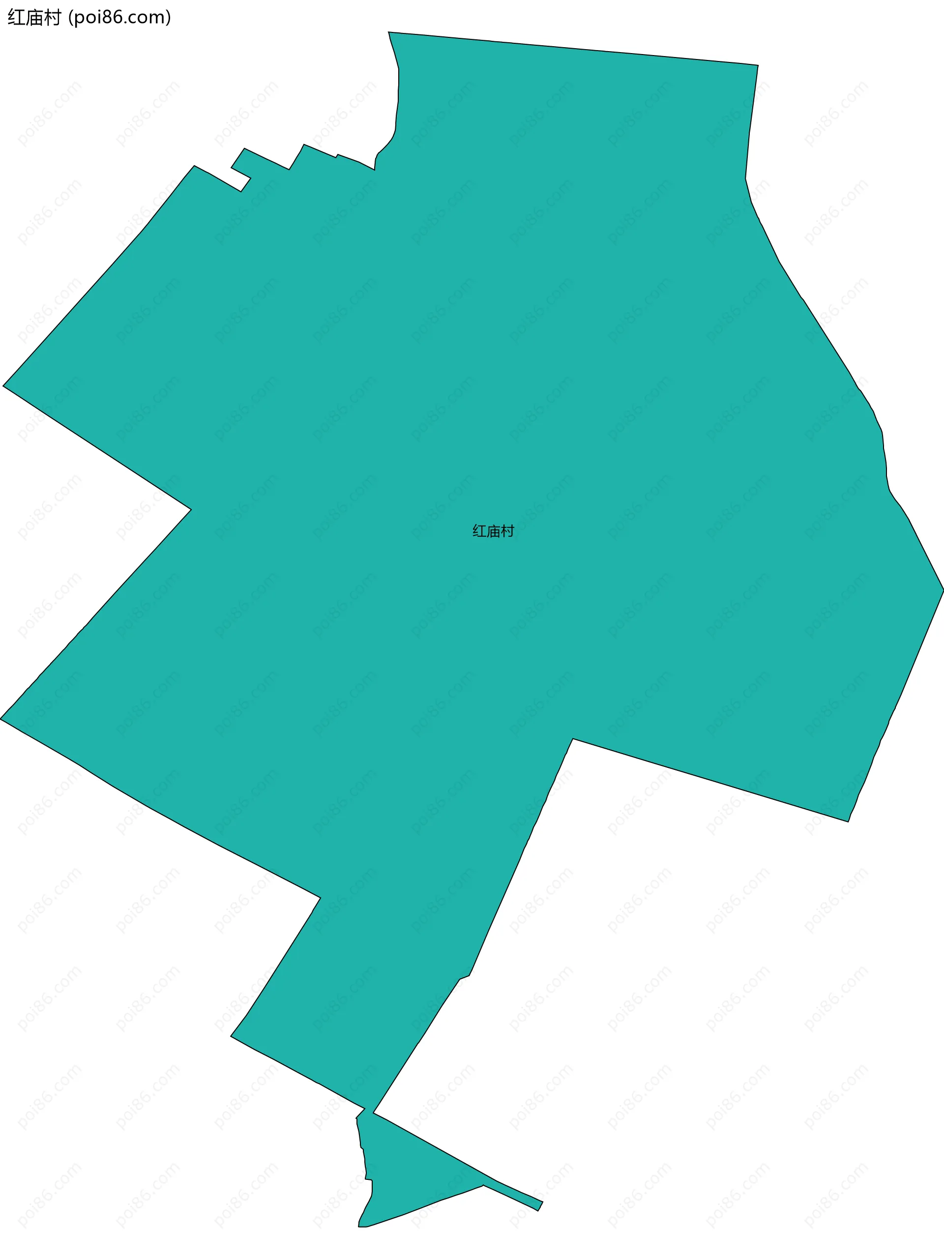 红庙村边界地图