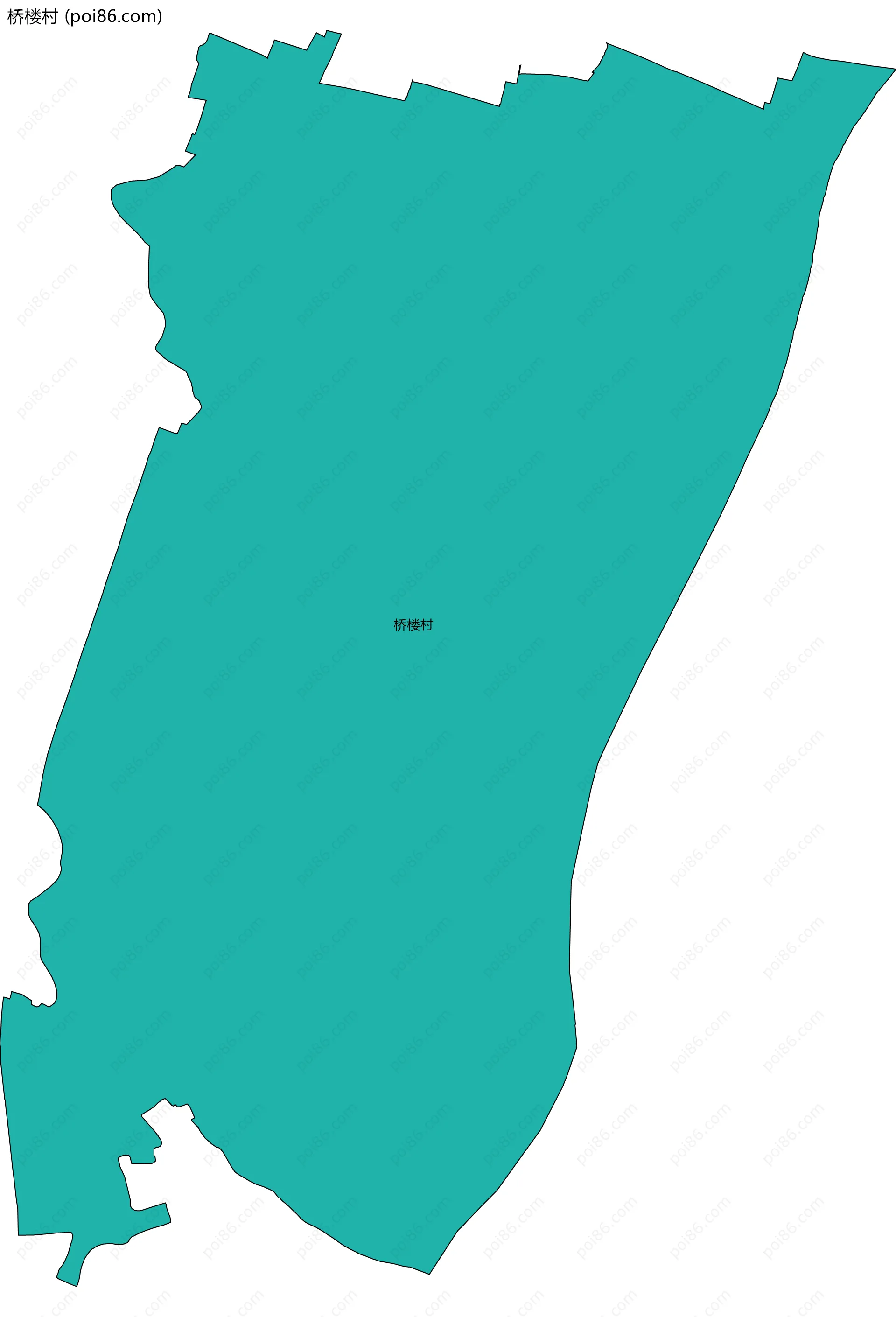 桥楼村边界地图