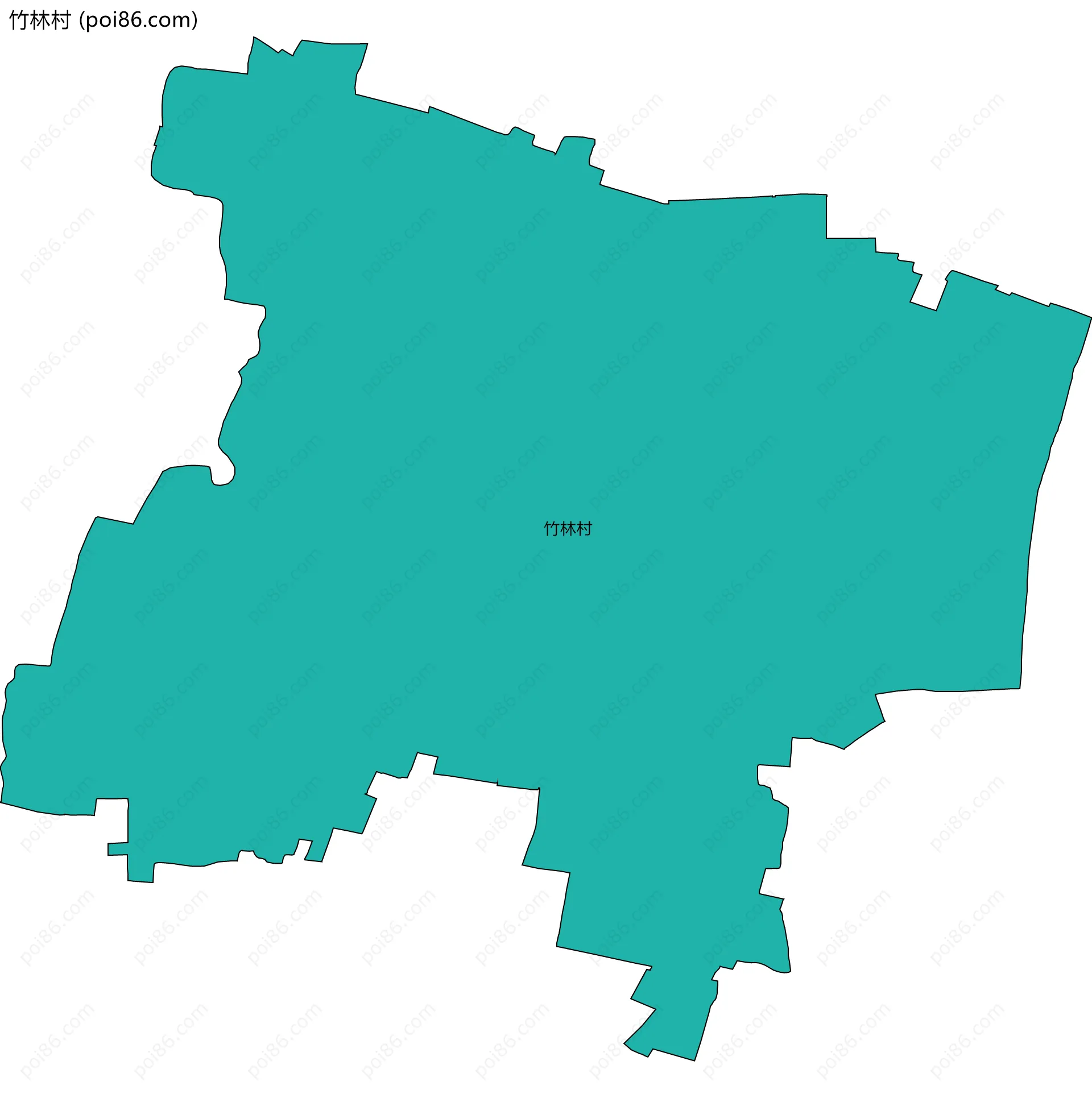竹林村边界地图