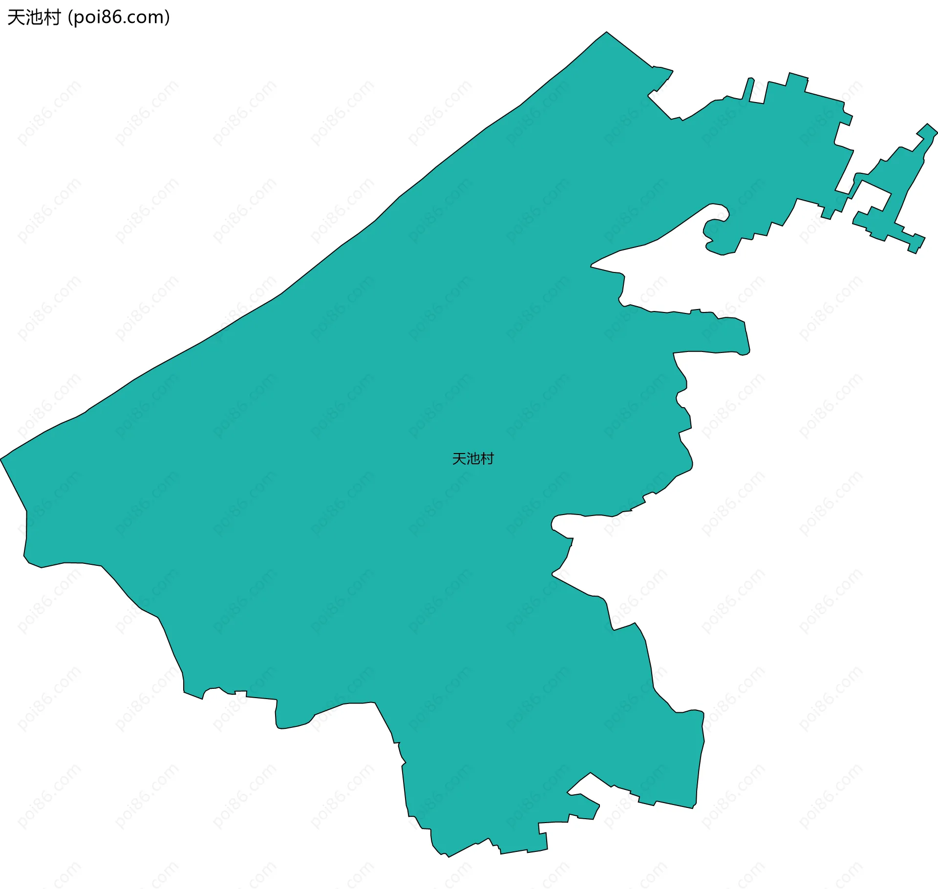 天池村边界地图