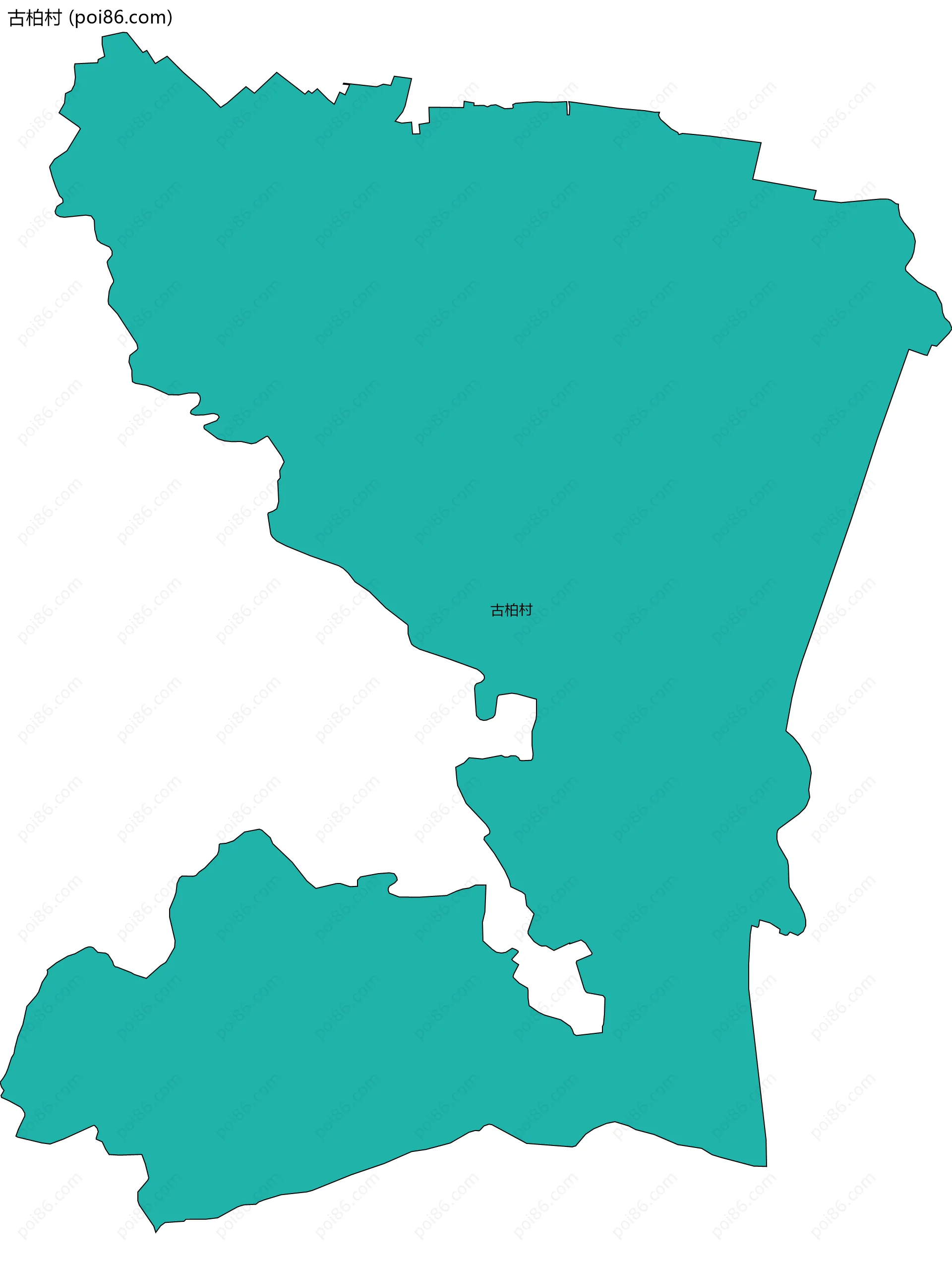 古柏村边界地图