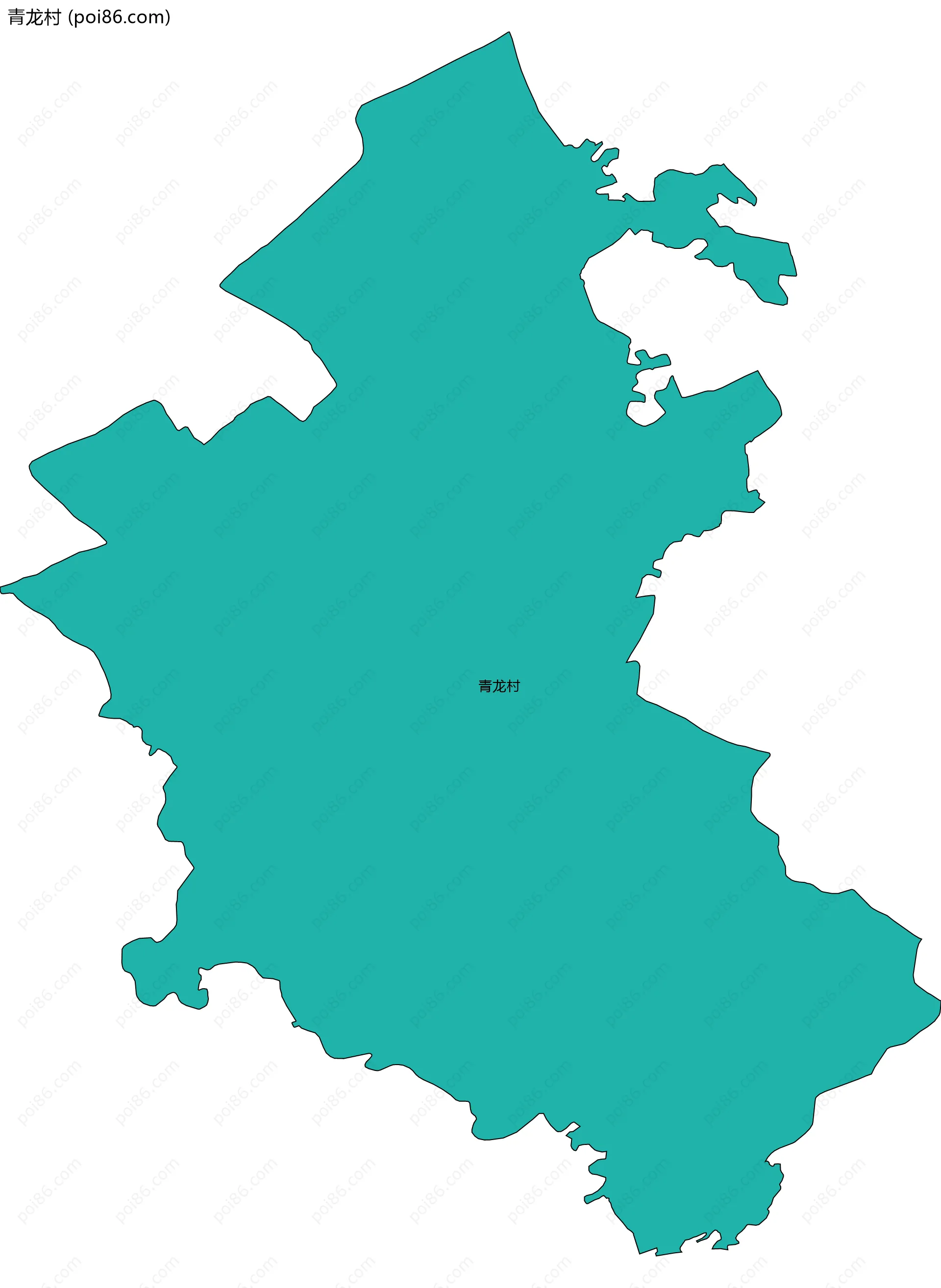 青龙村边界地图