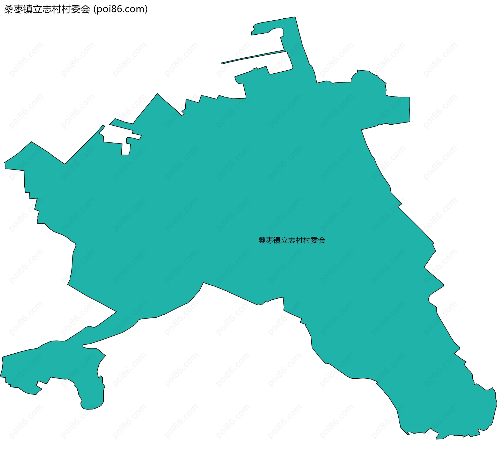 桑枣镇立志村村委会边界地图