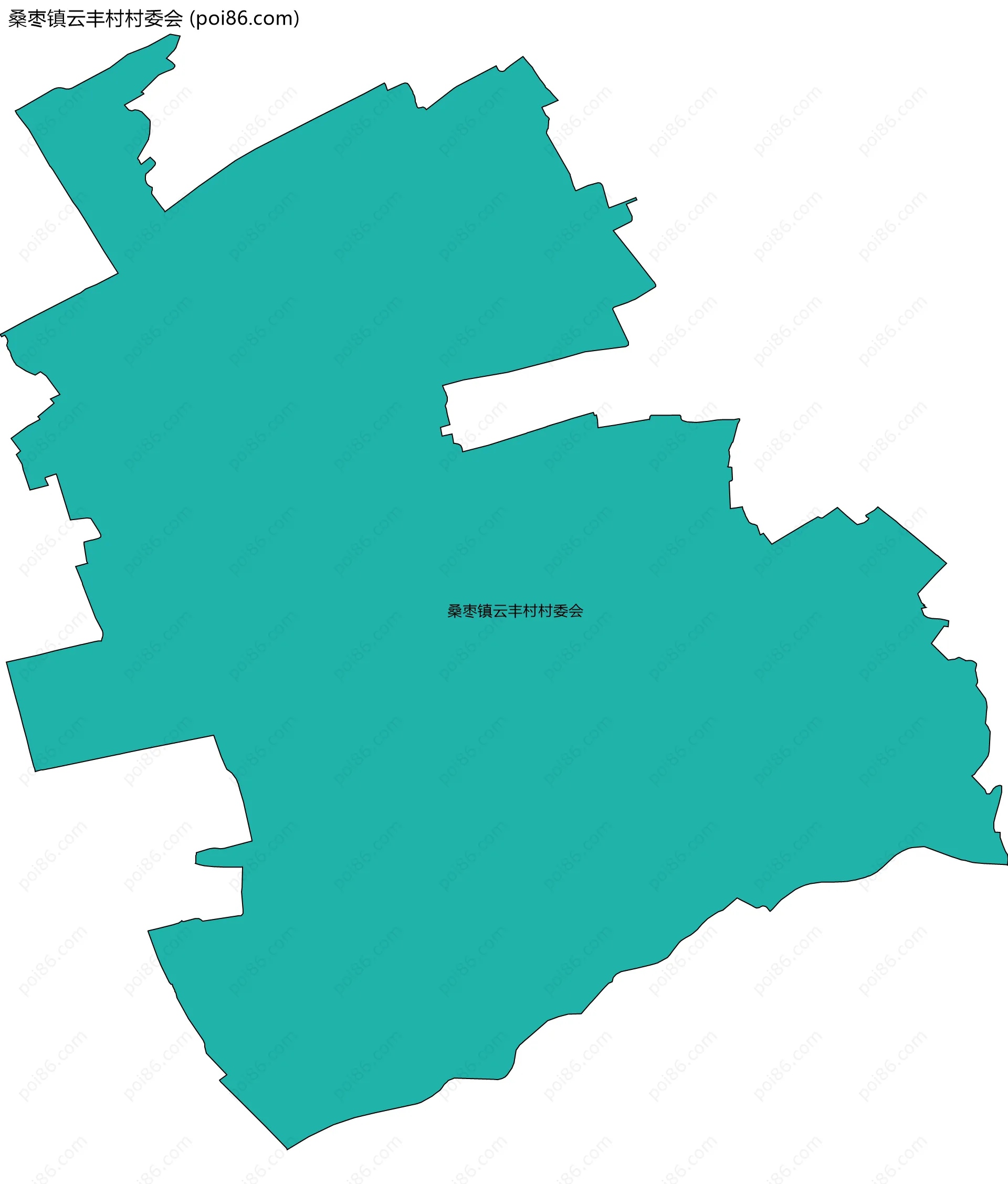 桑枣镇云丰村村委会边界地图