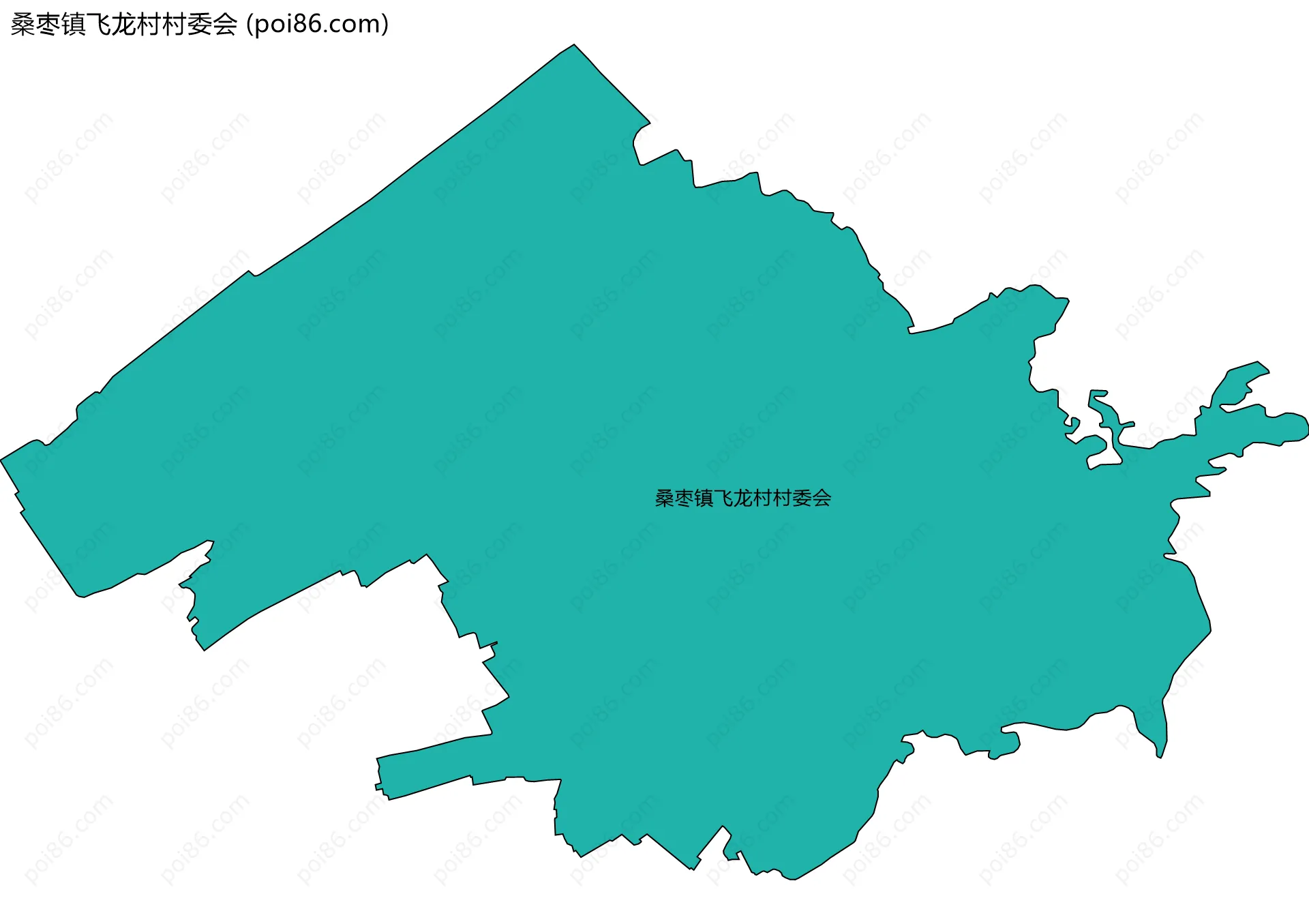 桑枣镇飞龙村村委会边界地图