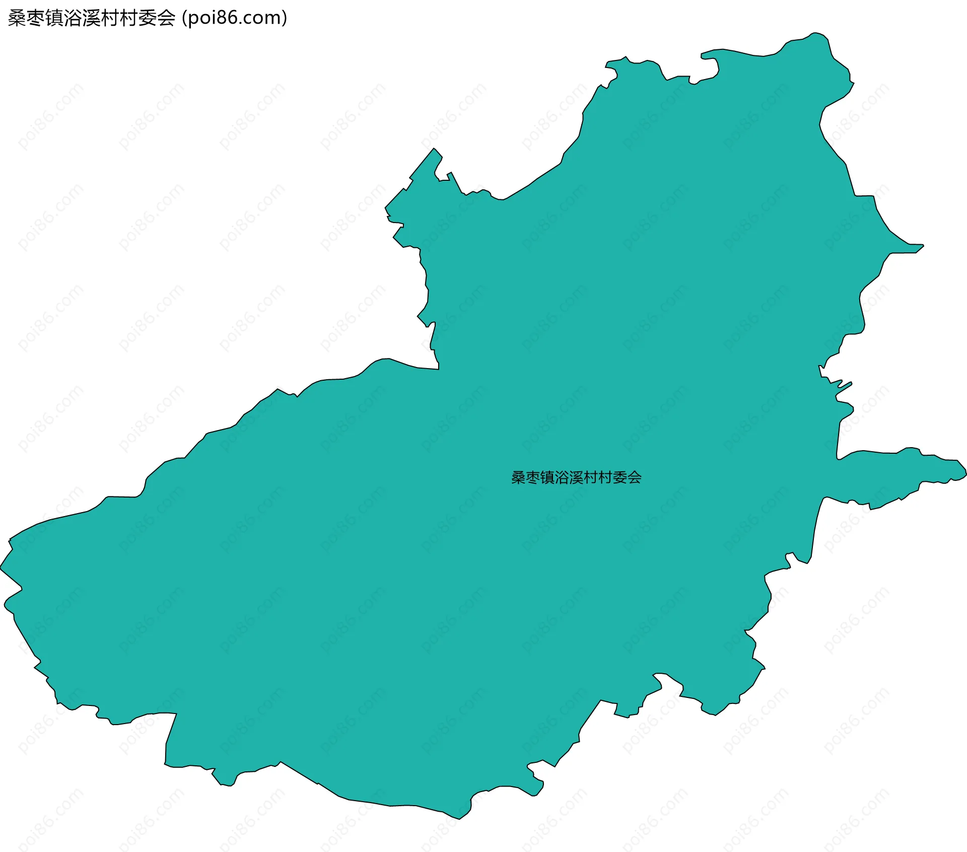 桑枣镇浴溪村村委会边界地图