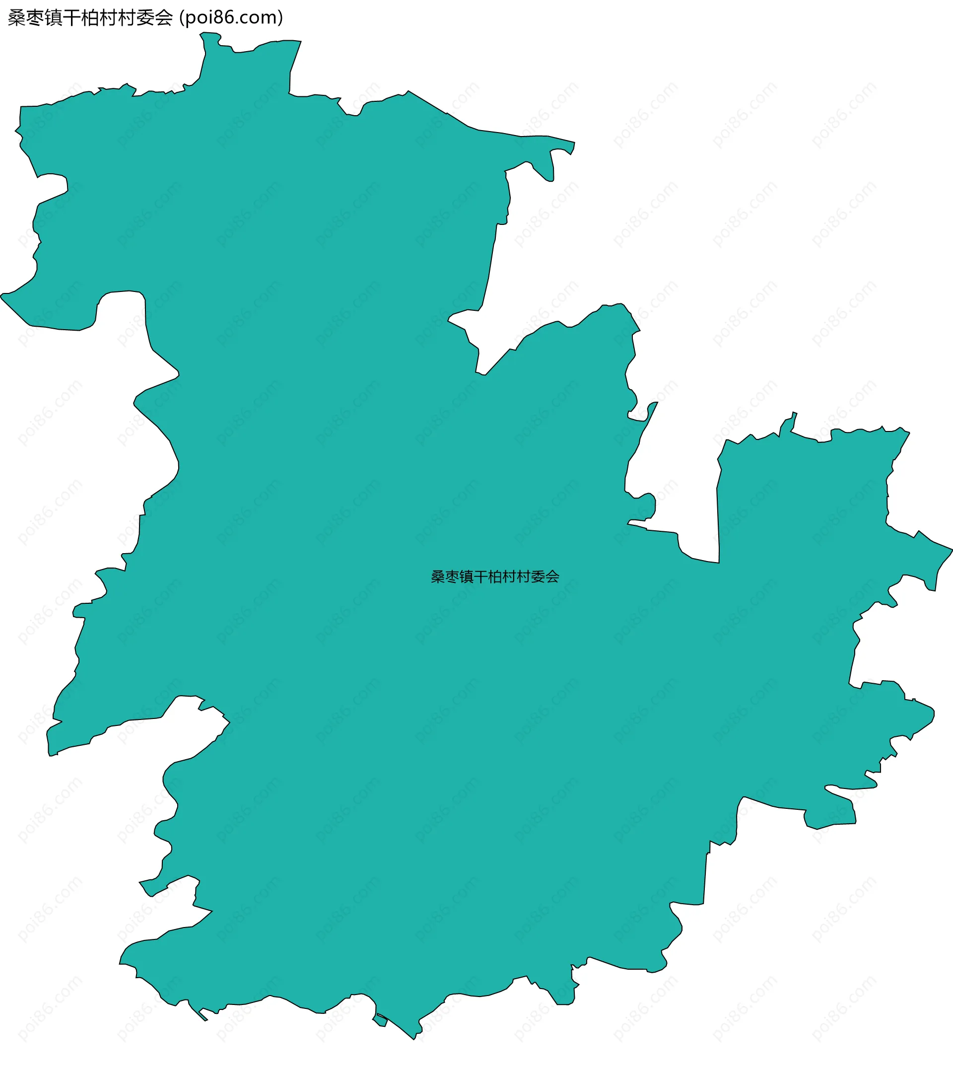 桑枣镇干柏村村委会边界地图