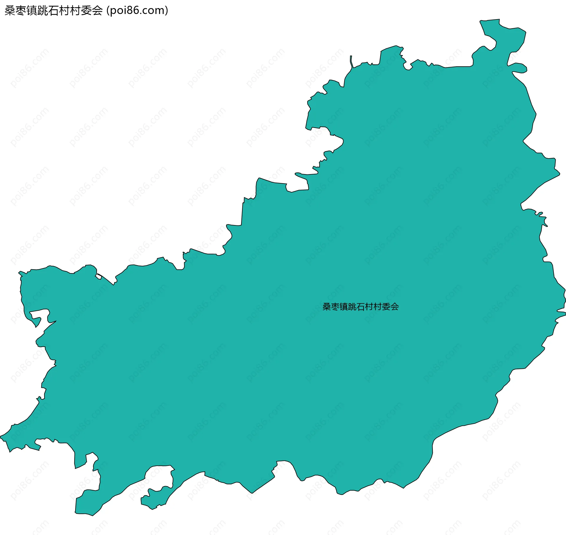 桑枣镇跳石村村委会边界地图