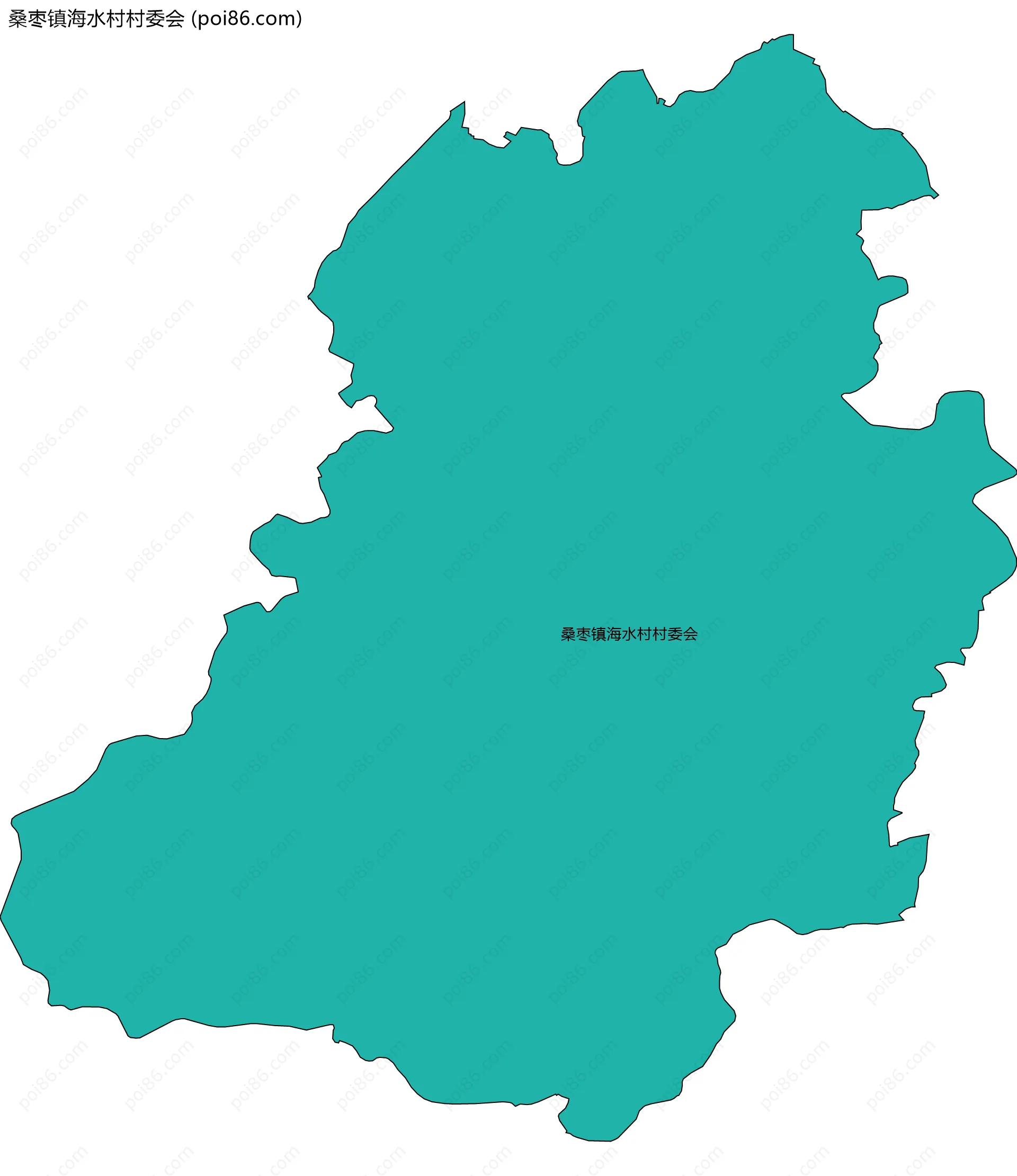 桑枣镇海水村村委会边界地图