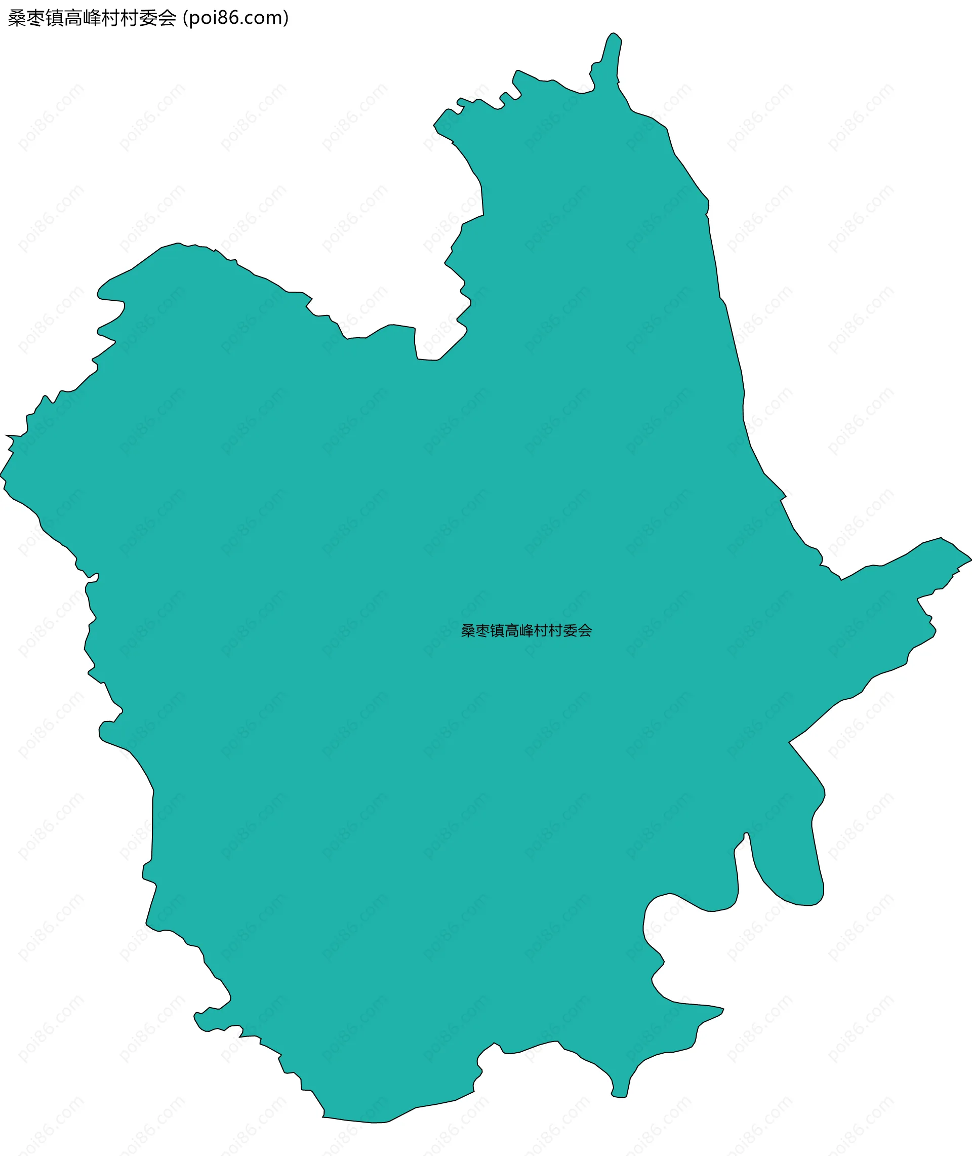 桑枣镇高峰村村委会边界地图