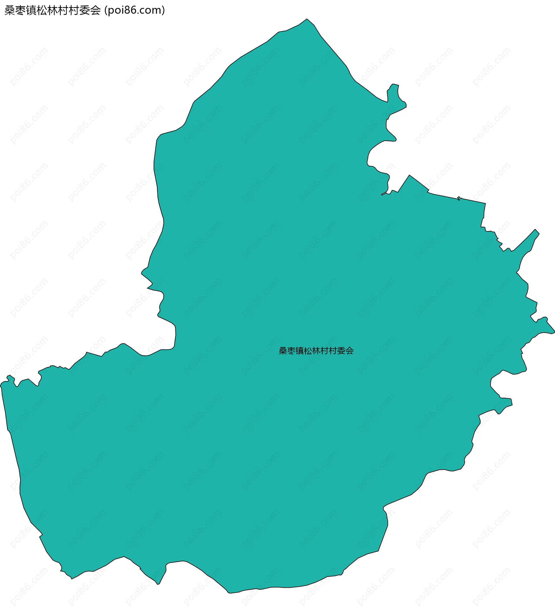 桑枣镇松林村村委会边界地图