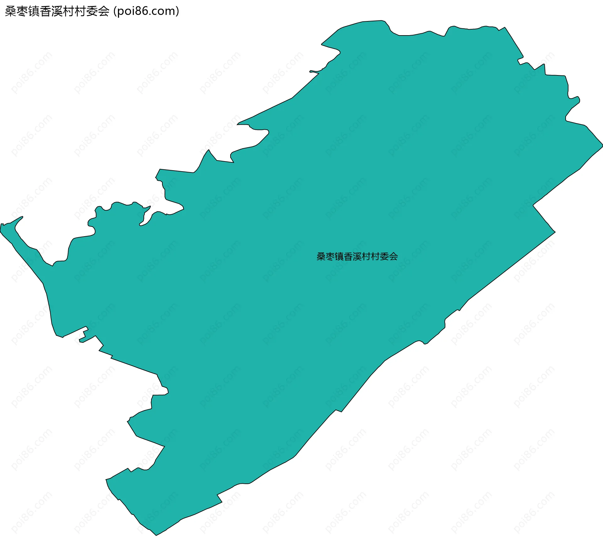 桑枣镇香溪村村委会边界地图