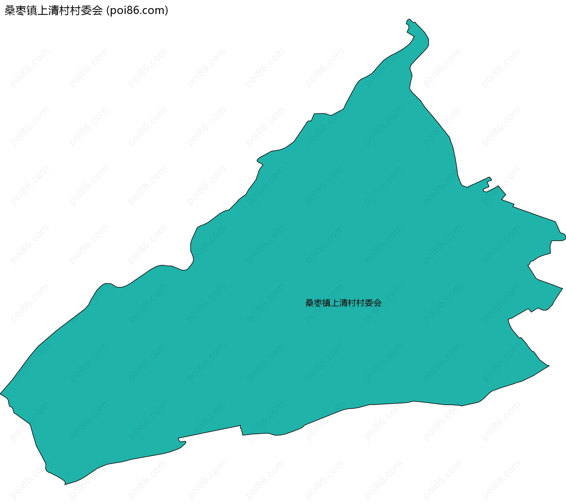 桑枣镇上清村村委会边界地图