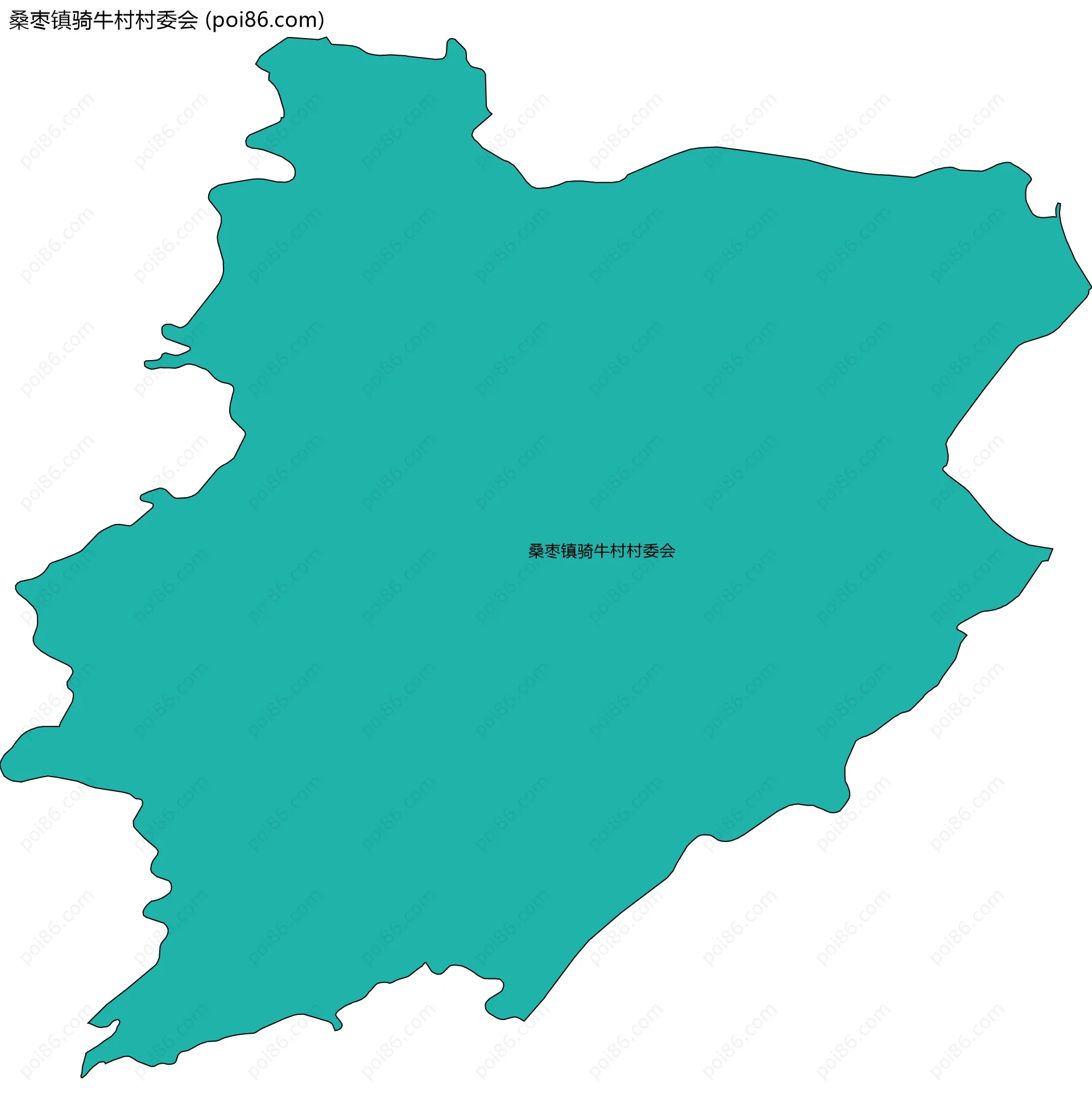 桑枣镇骑牛村村委会边界地图