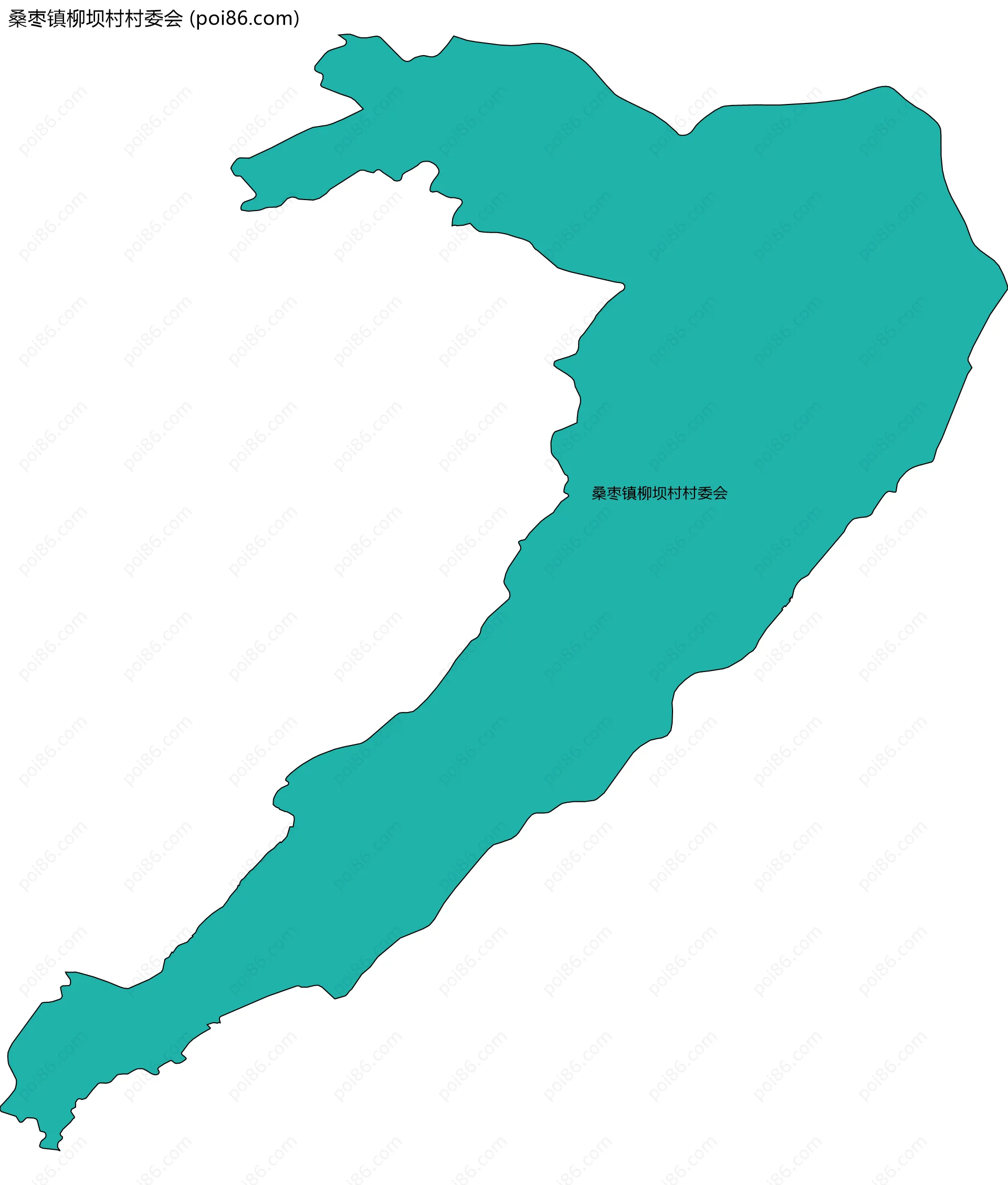 桑枣镇柳坝村村委会边界地图