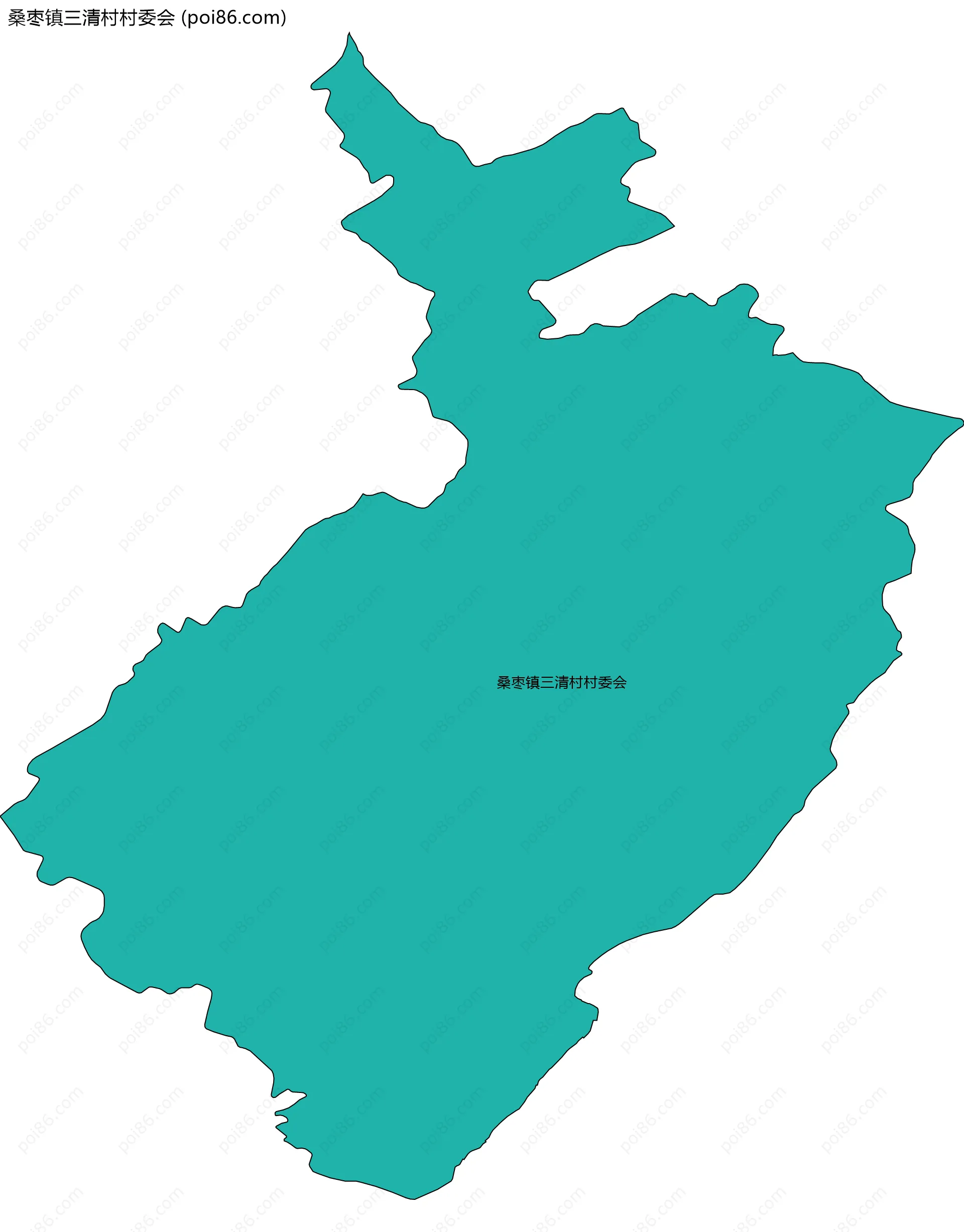 桑枣镇三清村村委会边界地图