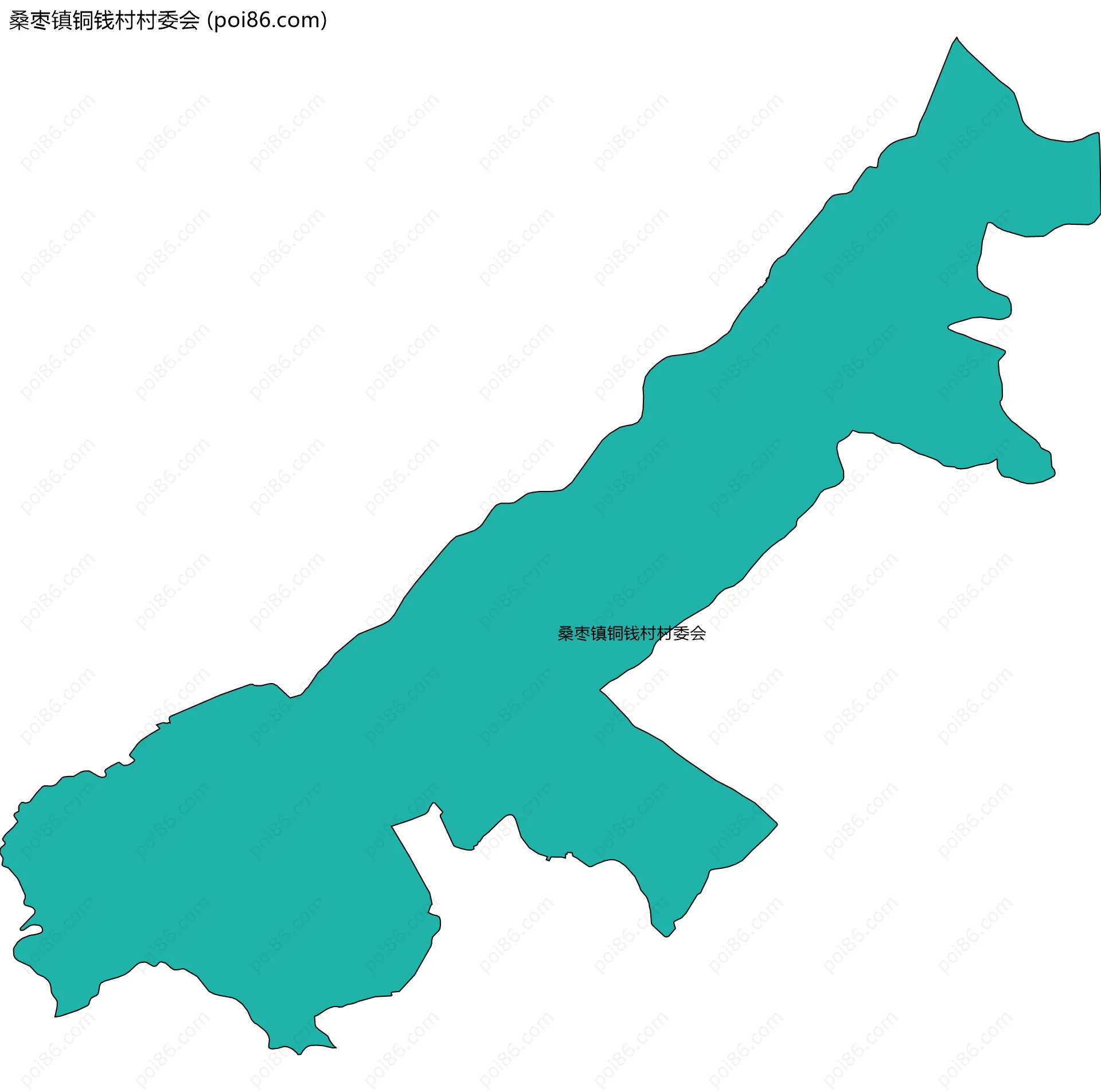 桑枣镇铜钱村村委会边界地图