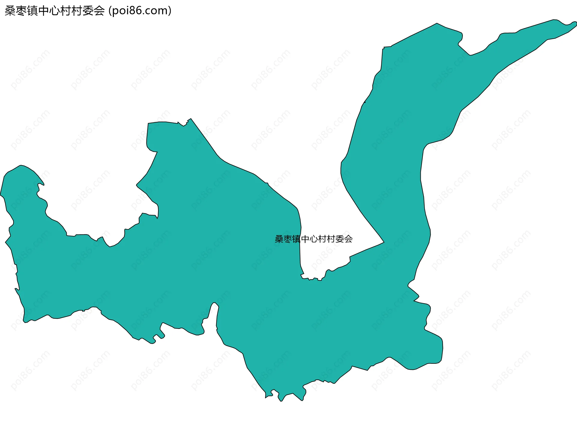 桑枣镇中心村村委会边界地图