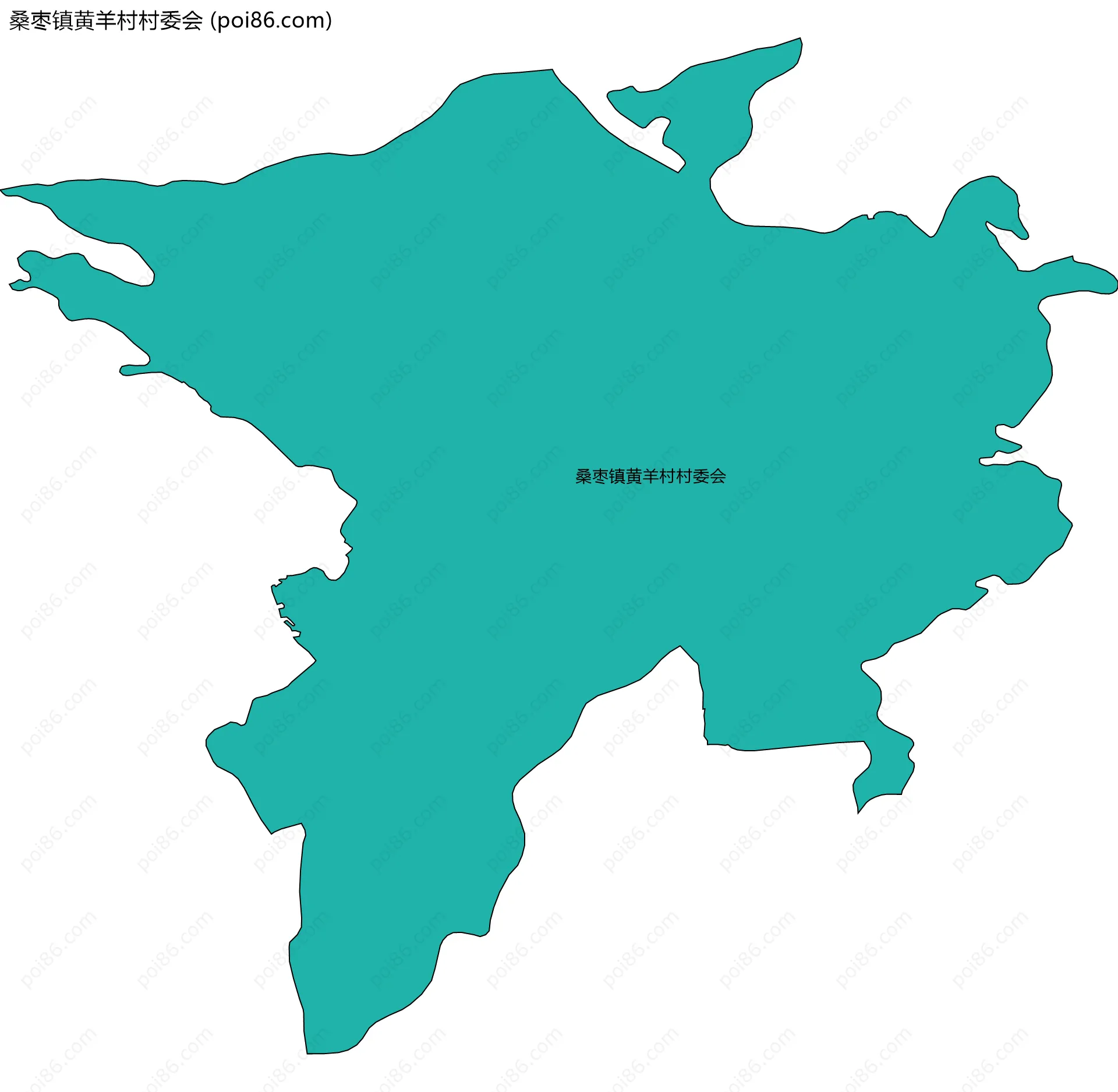 桑枣镇黄羊村村委会边界地图