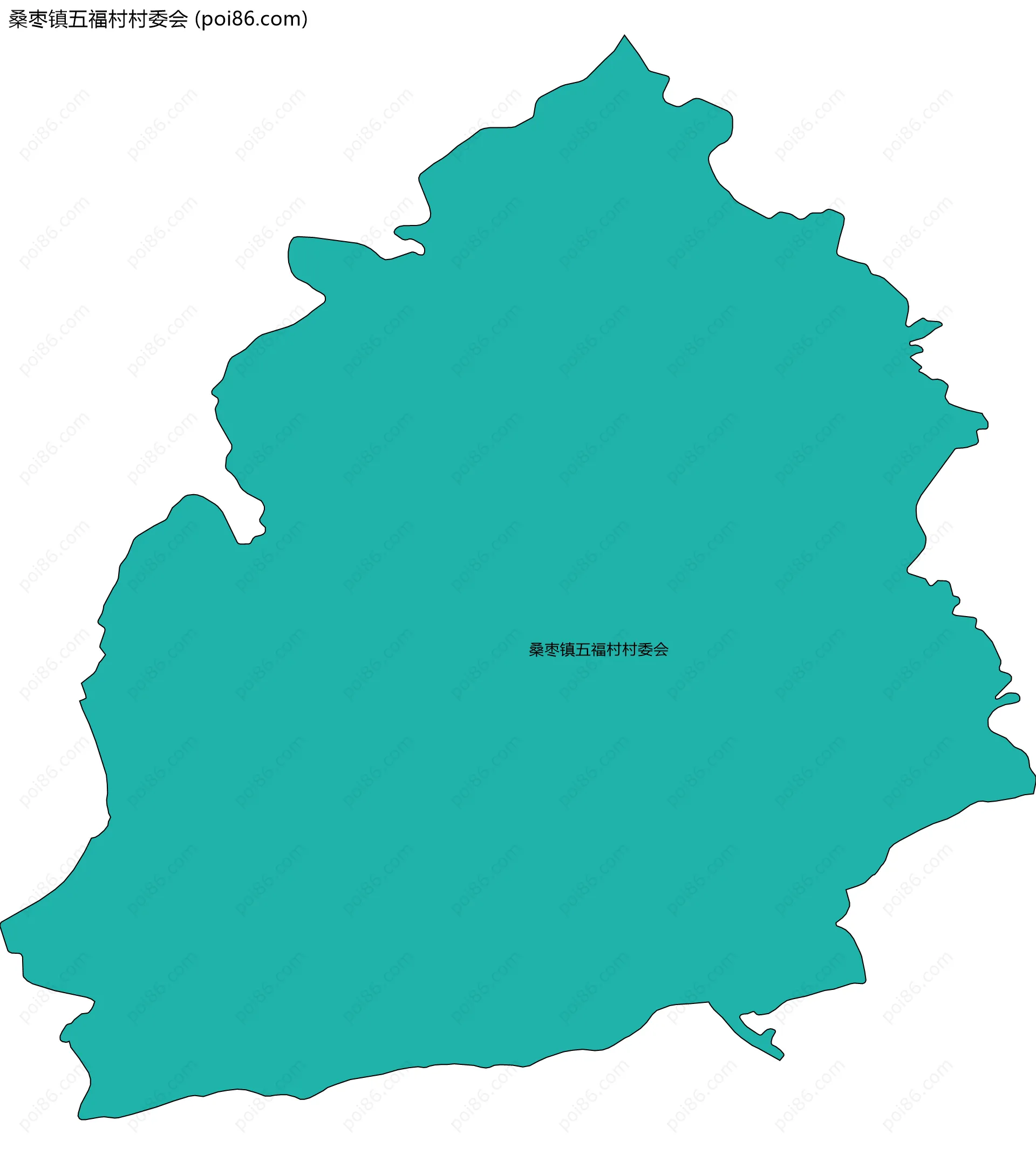 桑枣镇五福村村委会边界地图