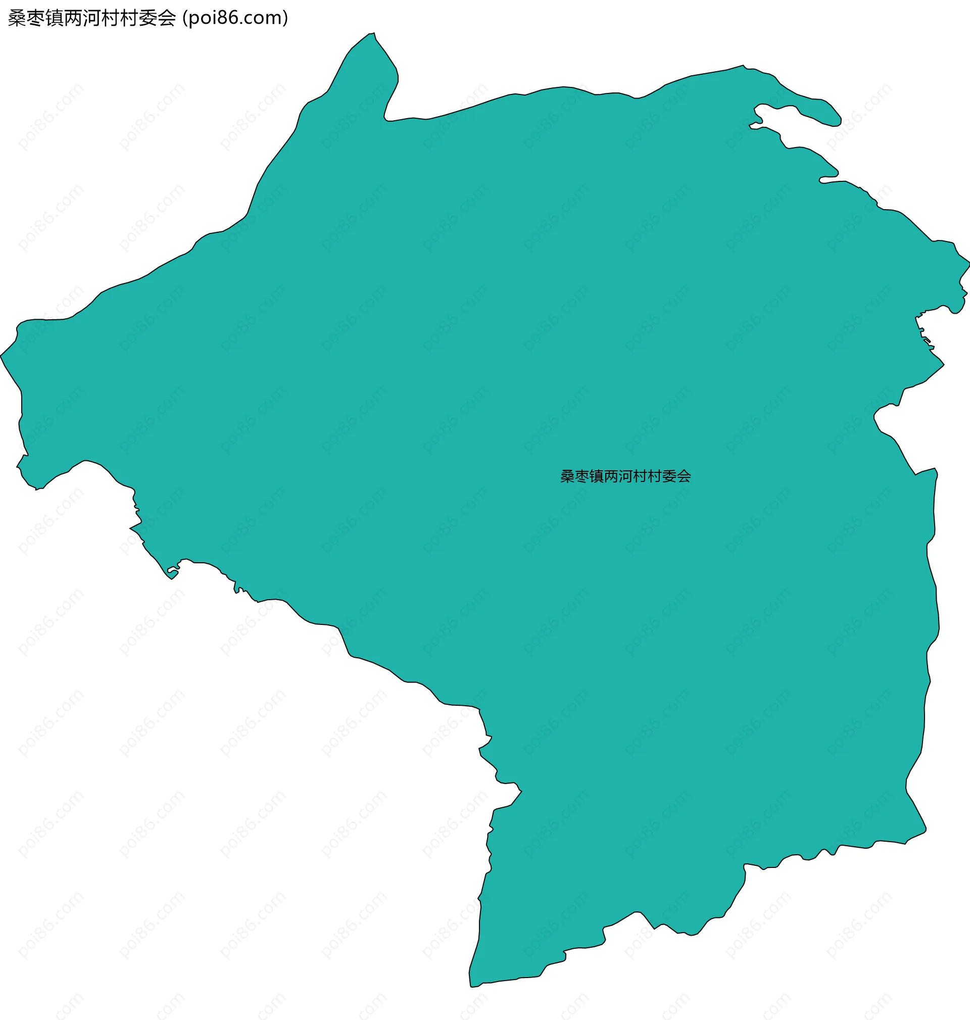桑枣镇两河村村委会边界地图