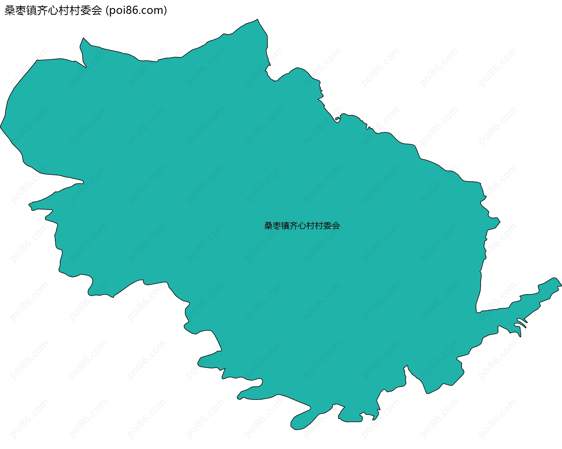 桑枣镇齐心村村委会边界地图