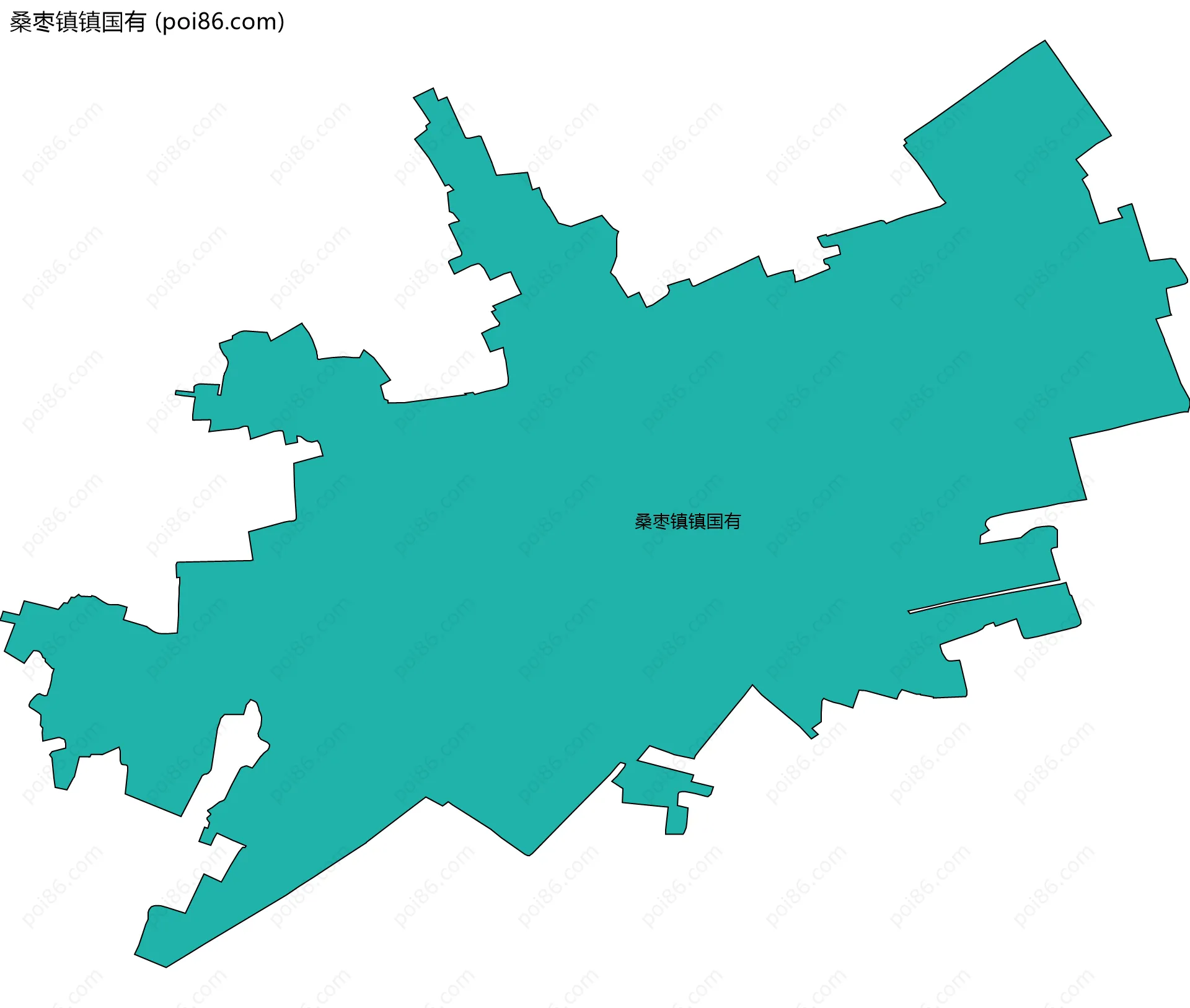 桑枣镇镇国有边界地图