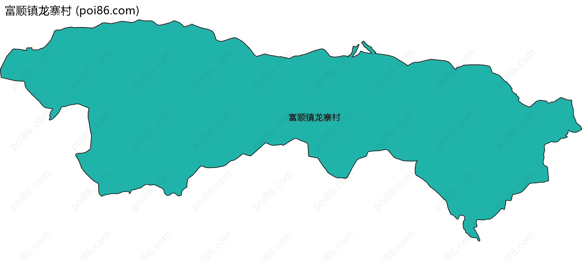 富顺镇龙寨村边界地图