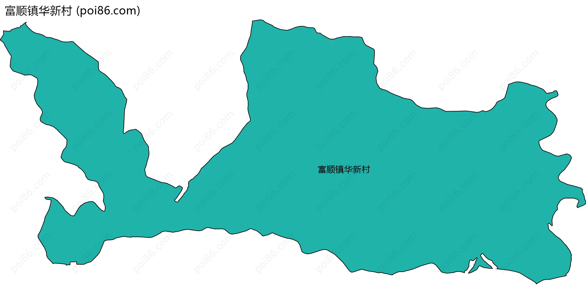 富顺镇华新村边界地图