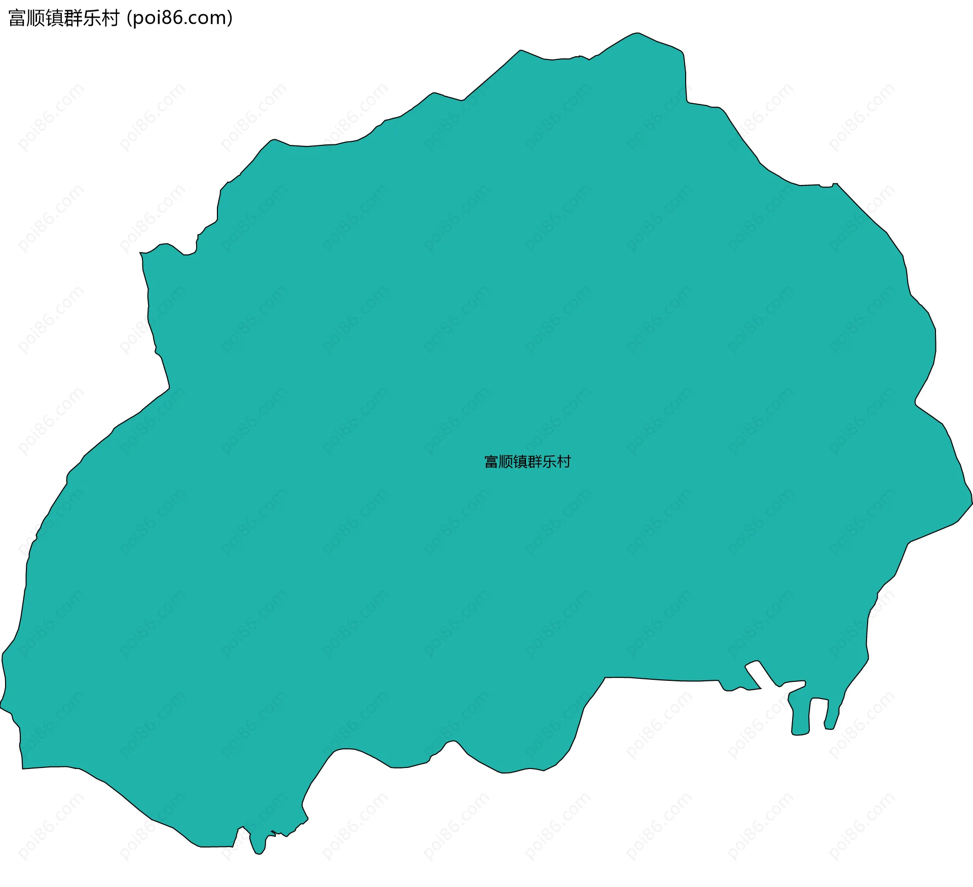 富顺镇群乐村边界地图
