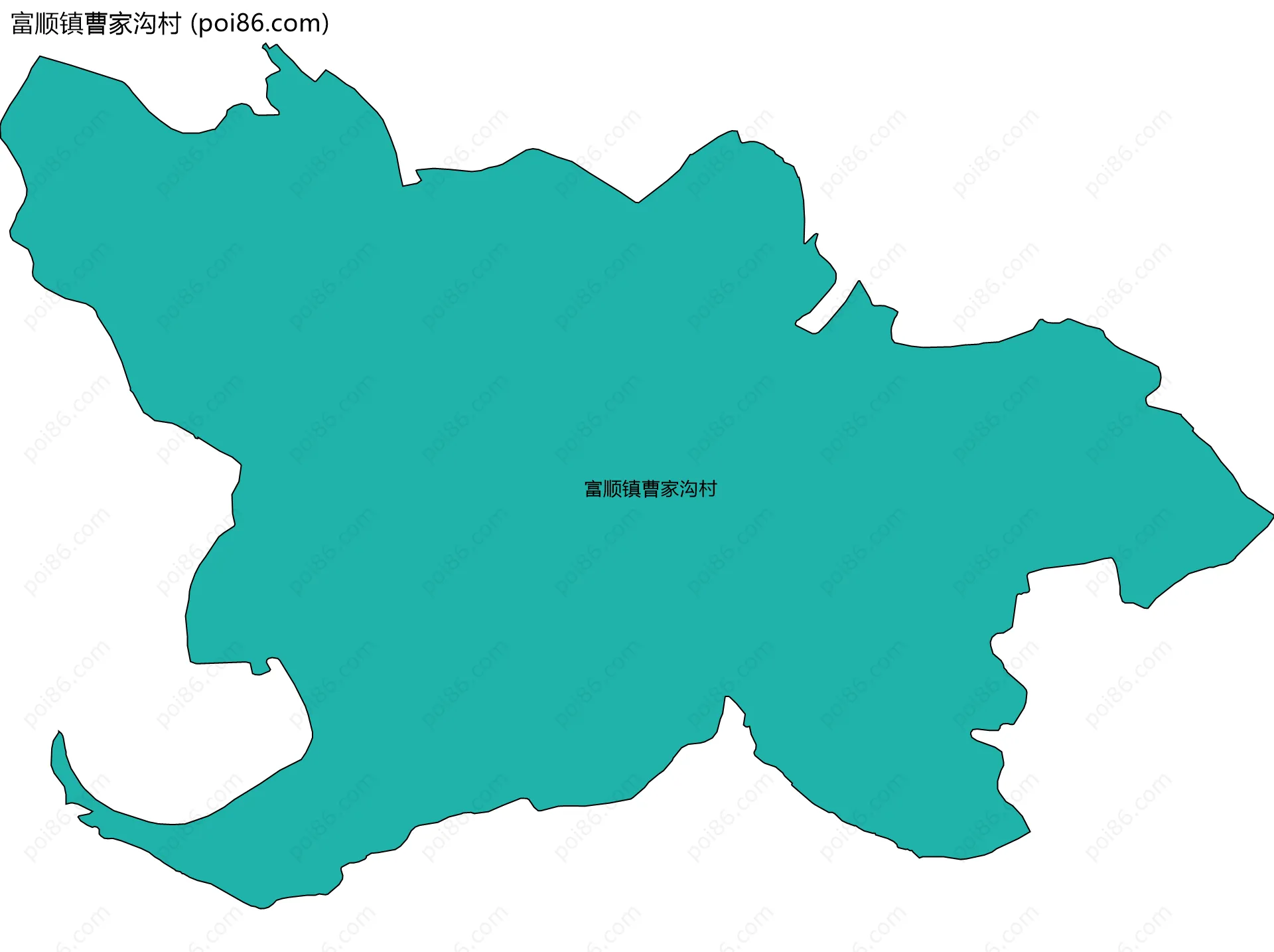 富顺镇曹家沟村边界地图