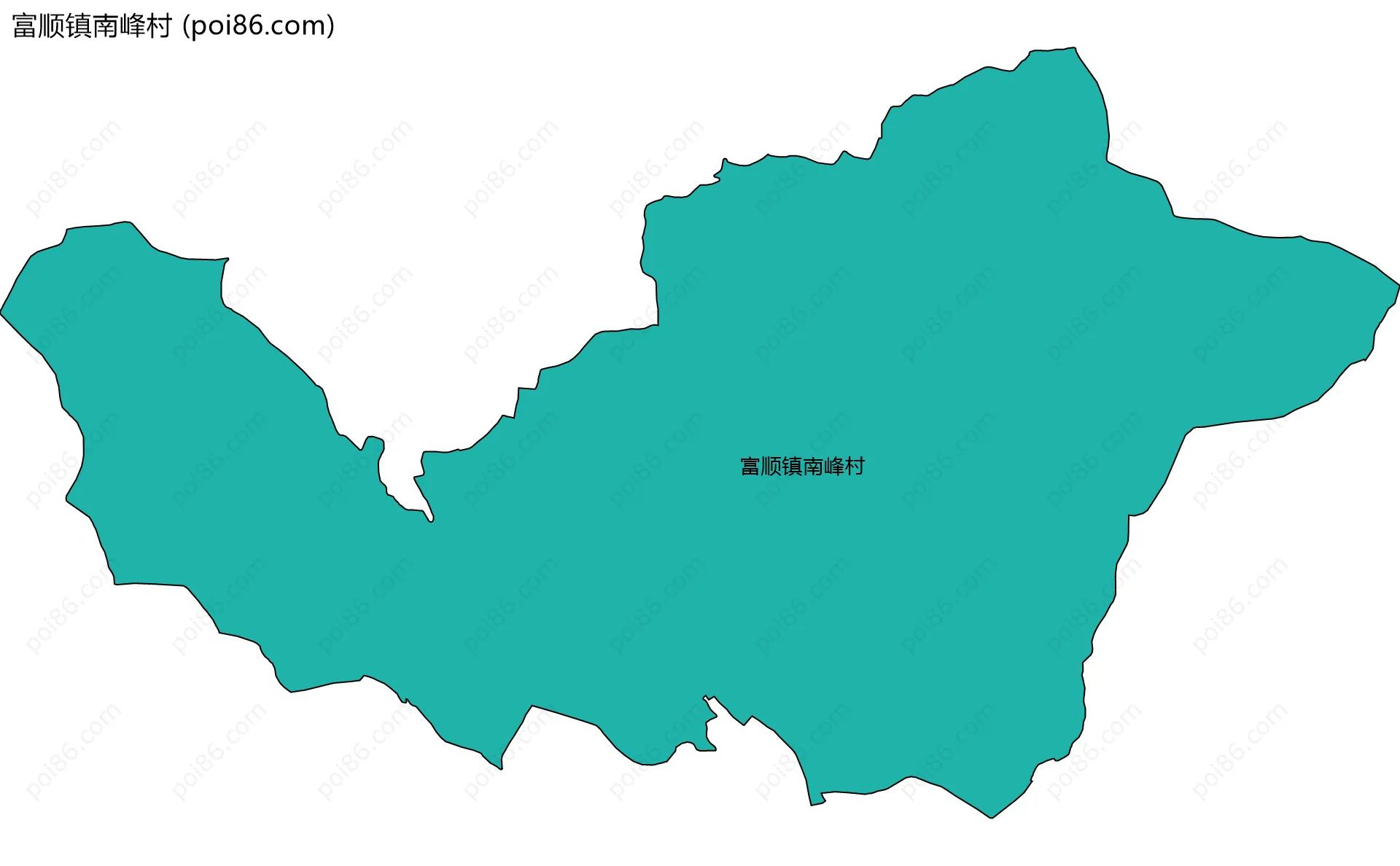 富顺镇南峰村边界地图