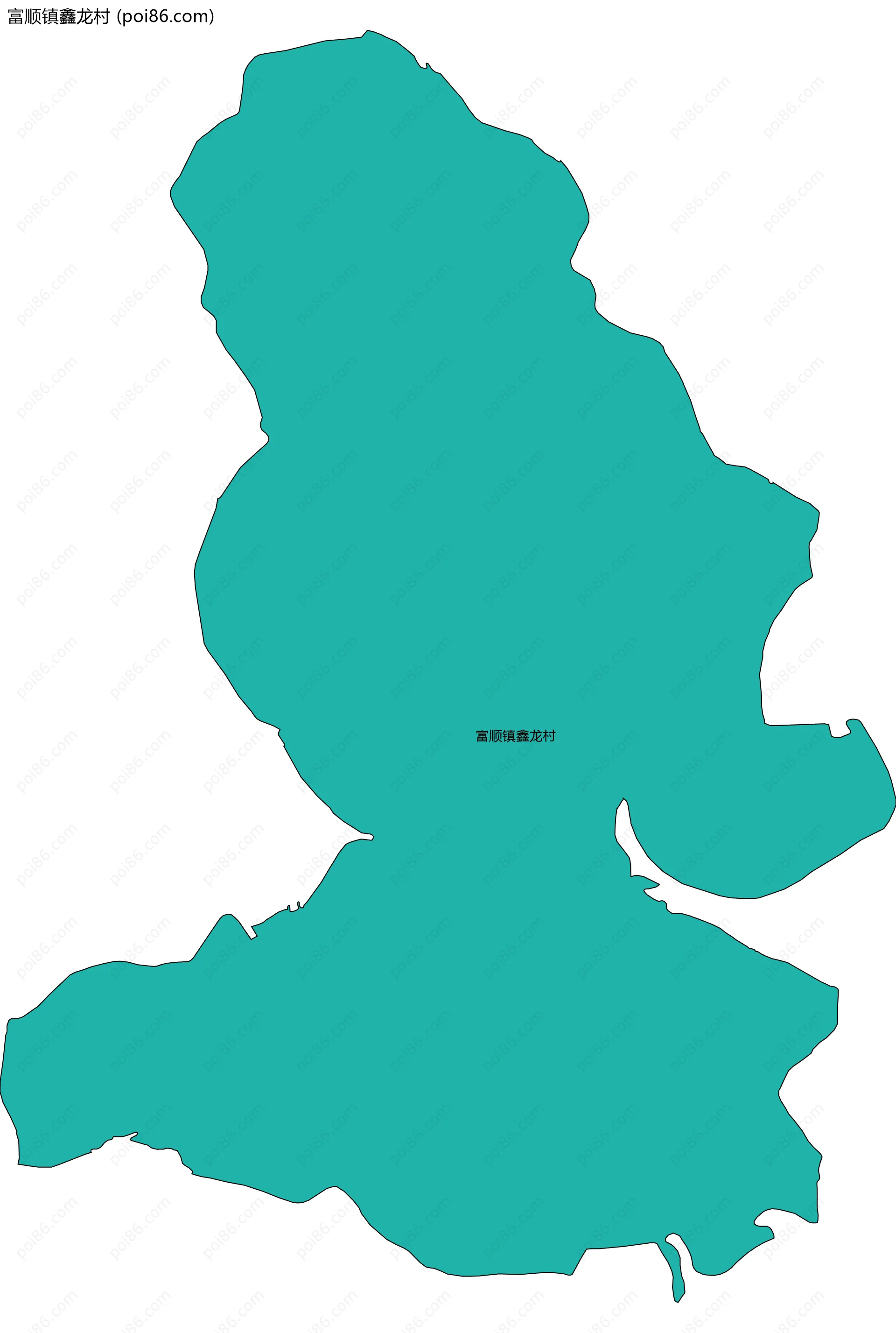 富顺镇鑫龙村边界地图