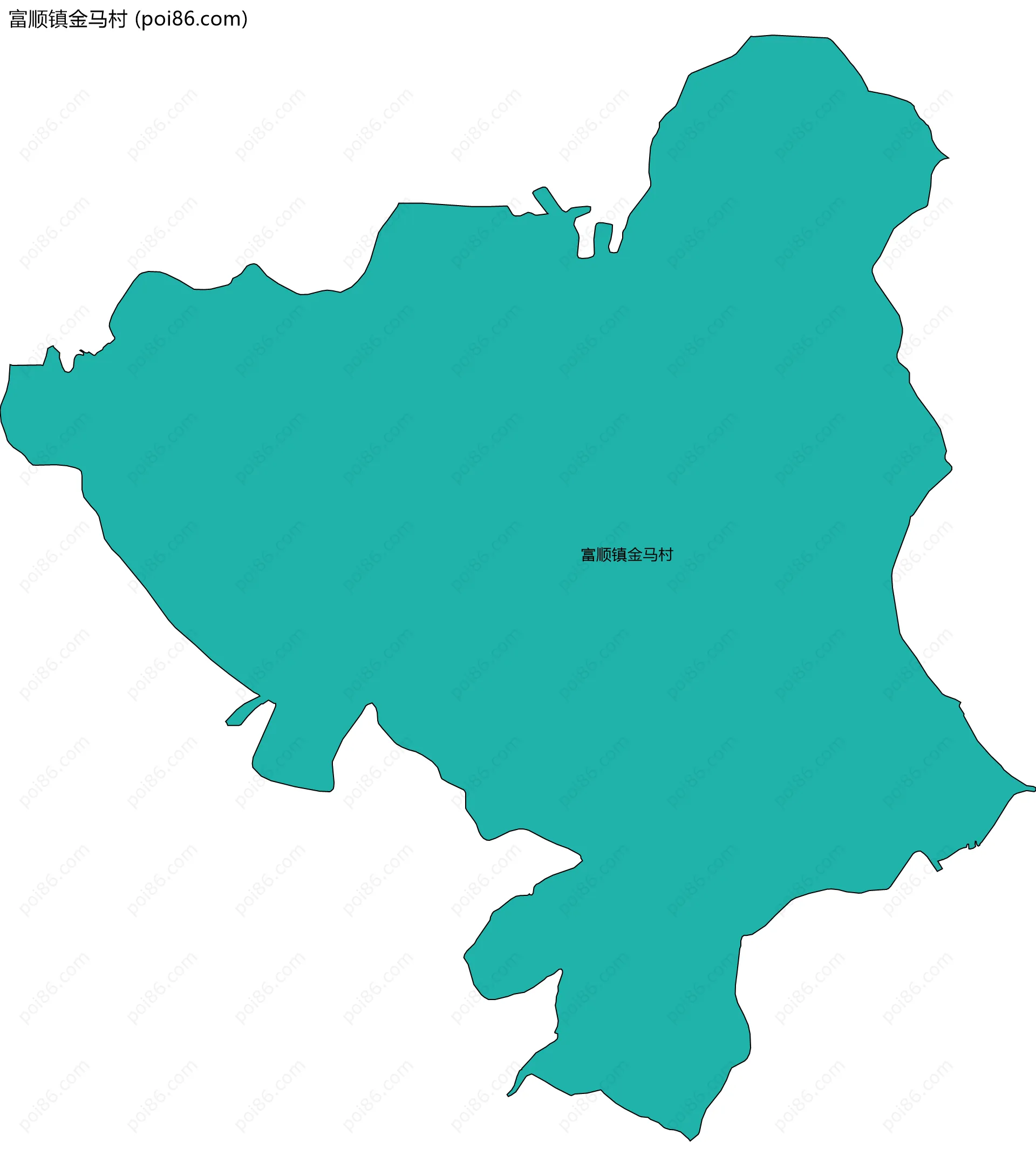 富顺镇金马村边界地图