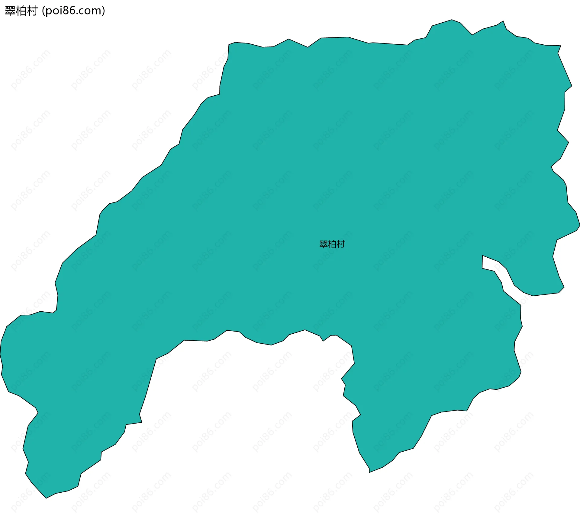 翠柏村边界地图