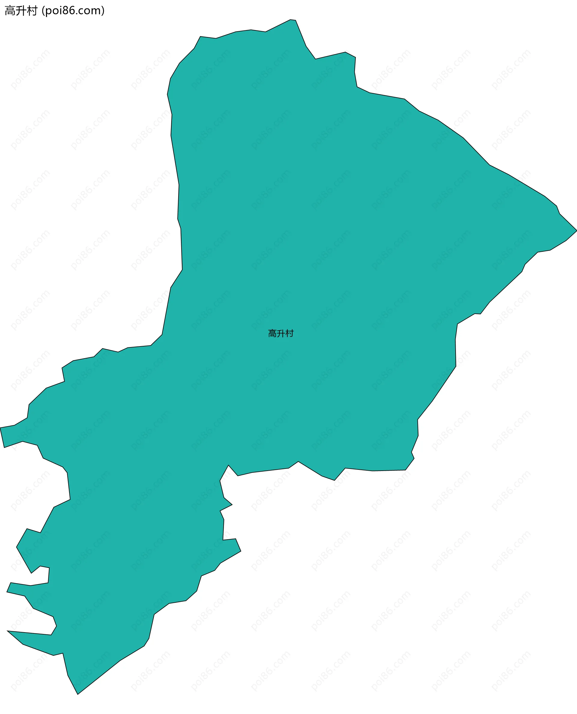 高升村边界地图