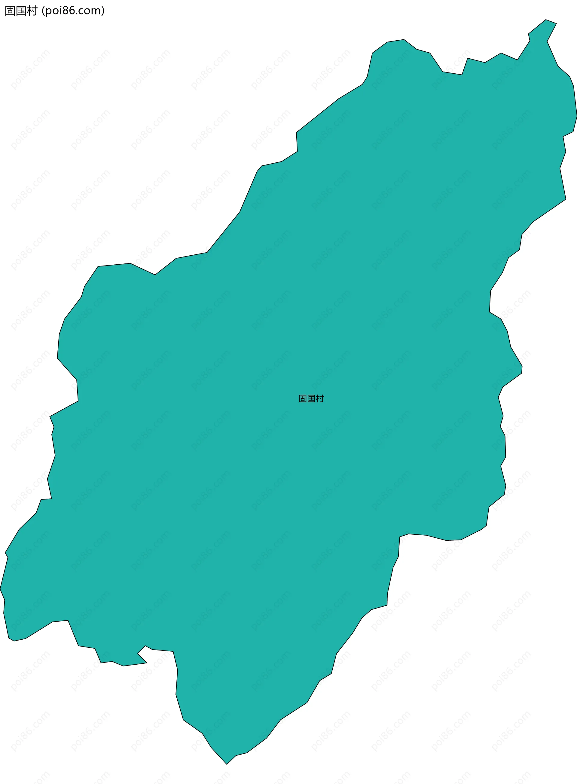 固国村边界地图
